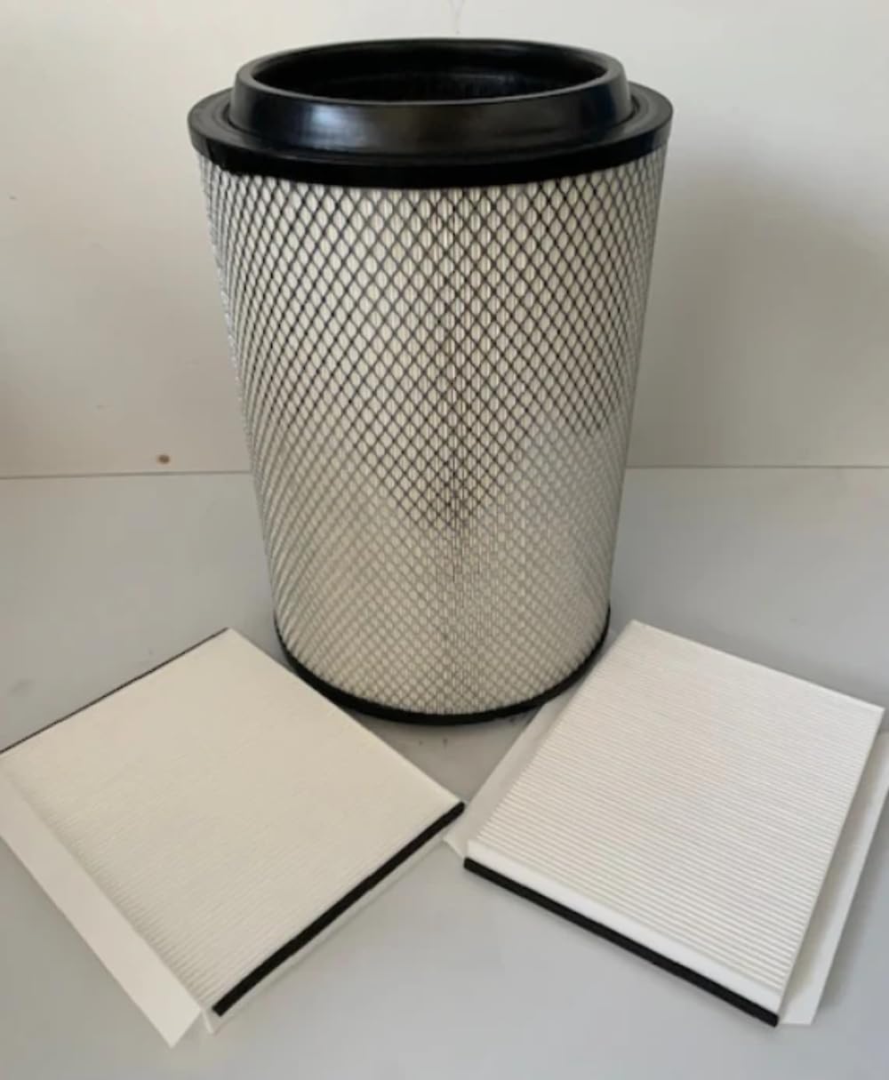 Volvo VNL Trucks Air Filter Bundle (2004-2024) - 1 Engine Air Filter + 2 Cab Air Filters - Heavy Duty Replacement for Cleaner Airflow - Perfect for Long Haul Trucking & Fleet Maintenance