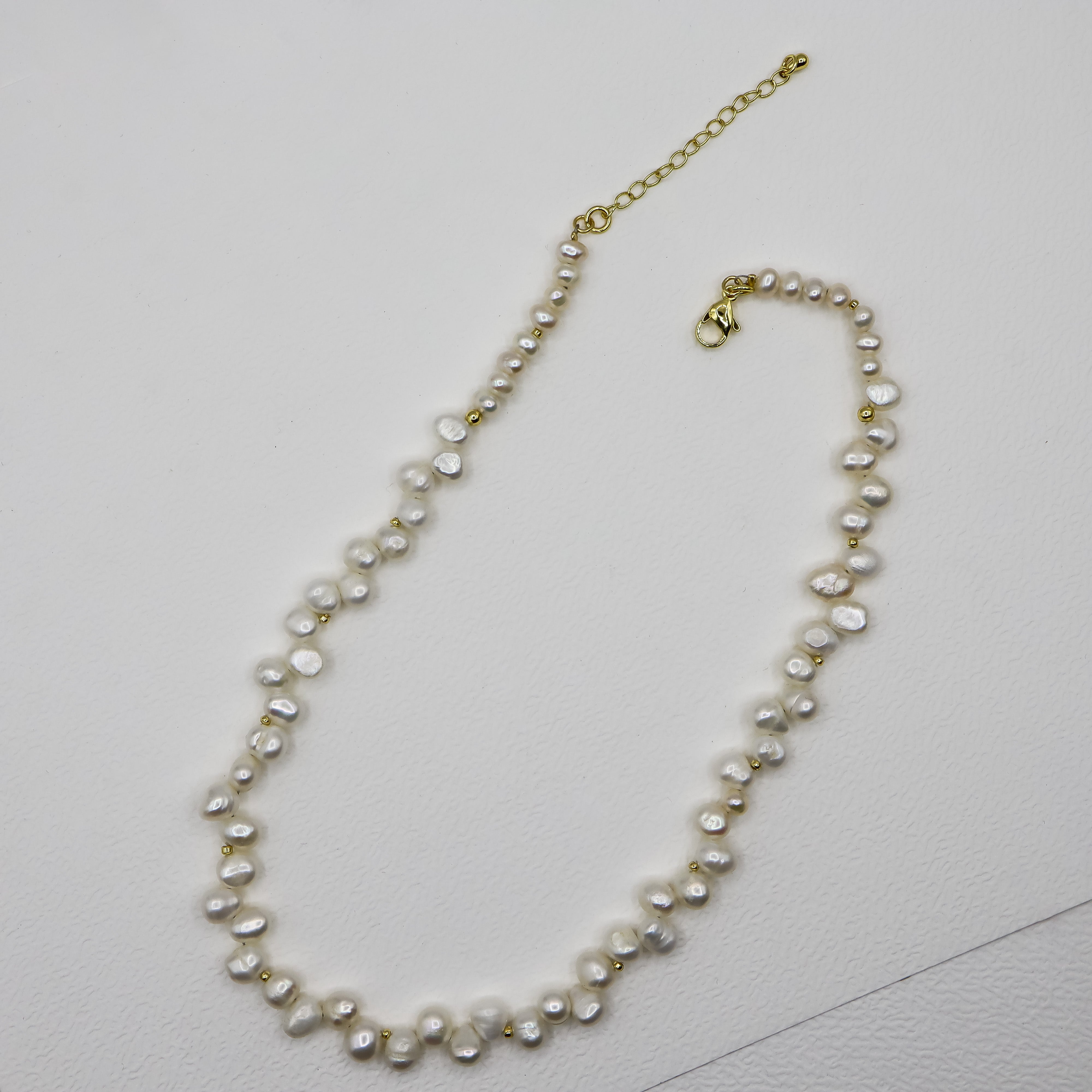 18K Gold Plated Natural Keishi Freshwater Pearl Choker Necklace - Elegant Bridal Jewelry Gift for Wedding, Anniversary & Special Occasions