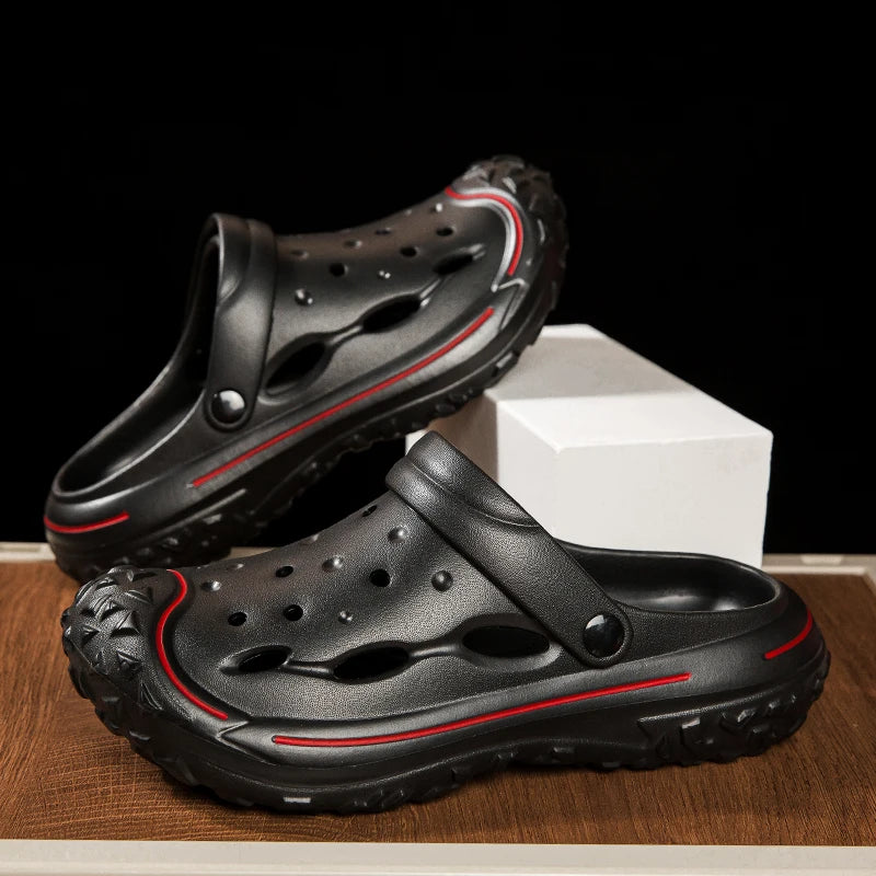 2024 Summer New Men's Outdoor Garden Clogs - Casual Fashion Luxury Sandals with Soft Comfort for Home & Walking - Sizes 39-46 | Perfect for Beach, Poolside, and Backyard Relaxation