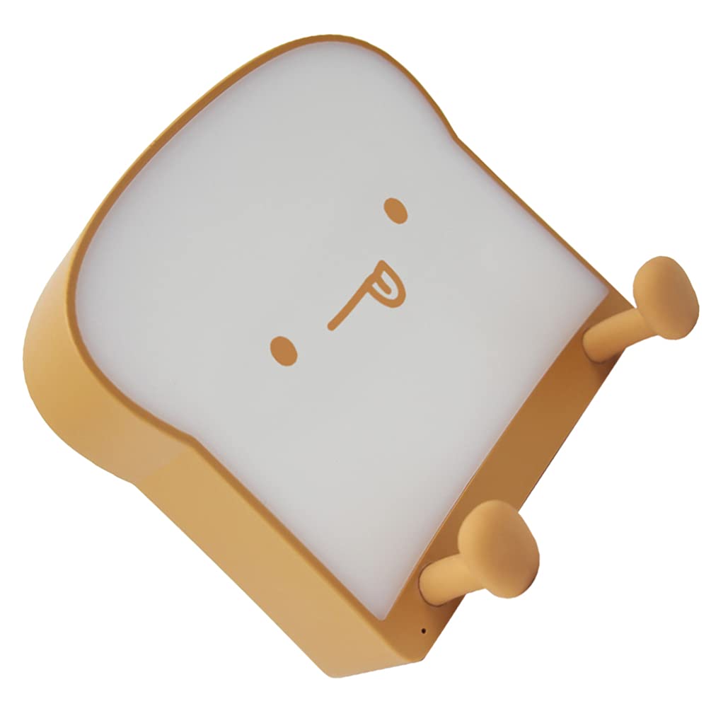Uonlytech LED Toast Bread Night Light - Cute Toast Desk Lamp for Bedroom, Bedside, Nursery - Perfect Gift for Mom, Women, Teen Girls - Ideal for Kids' Rooms, Dorm Decor & Birthday Presents