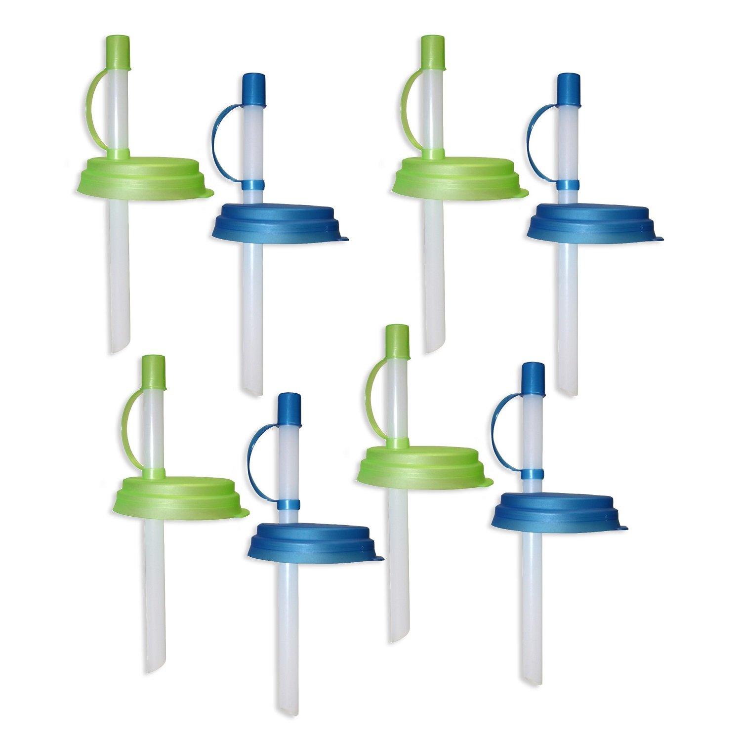 Jokari 8 Count Sip and Seal Soda Straws for Canned Beverages - Reusable Drinking Straws for Soda Cans, Perfect for Parties, Picnics, and Outdoor Activities