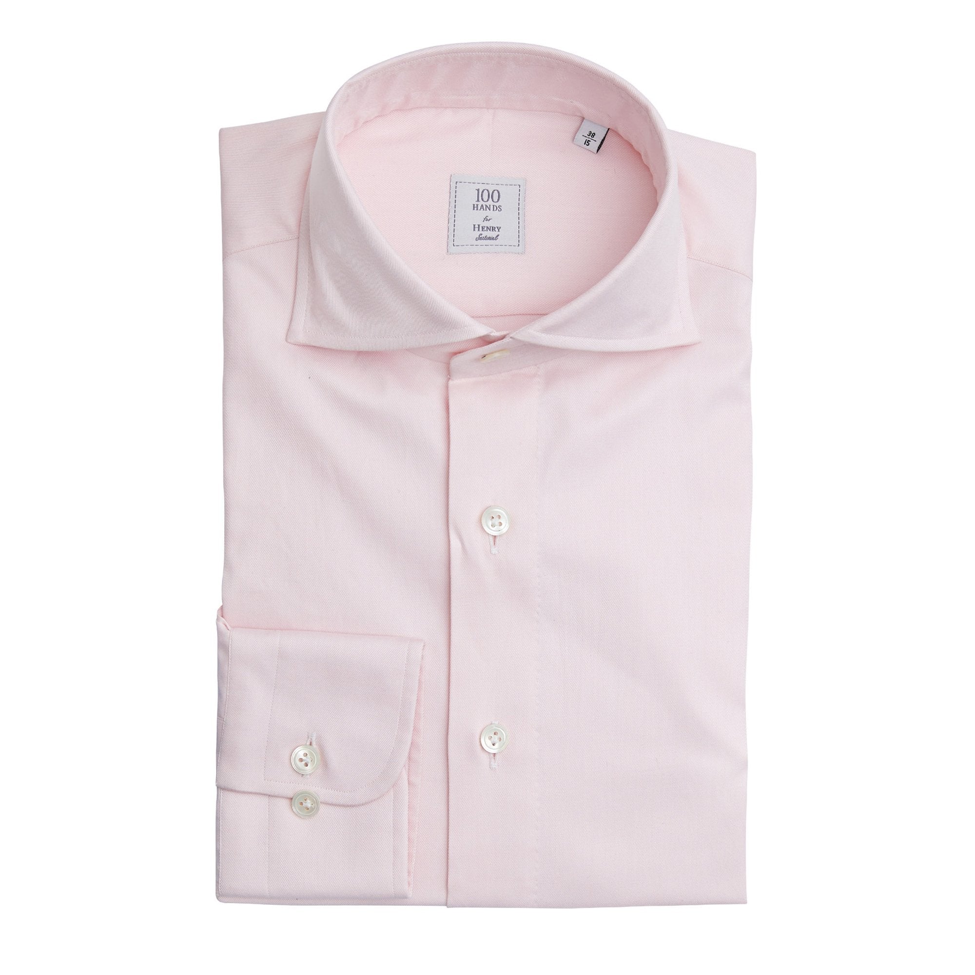 HENRY SARTORIAL X 100 HANDS Premium Twill Shirt for Men - Light Pink Casual Button Down Shirt | Office Wear, Date Night & Smart Casual Outfits