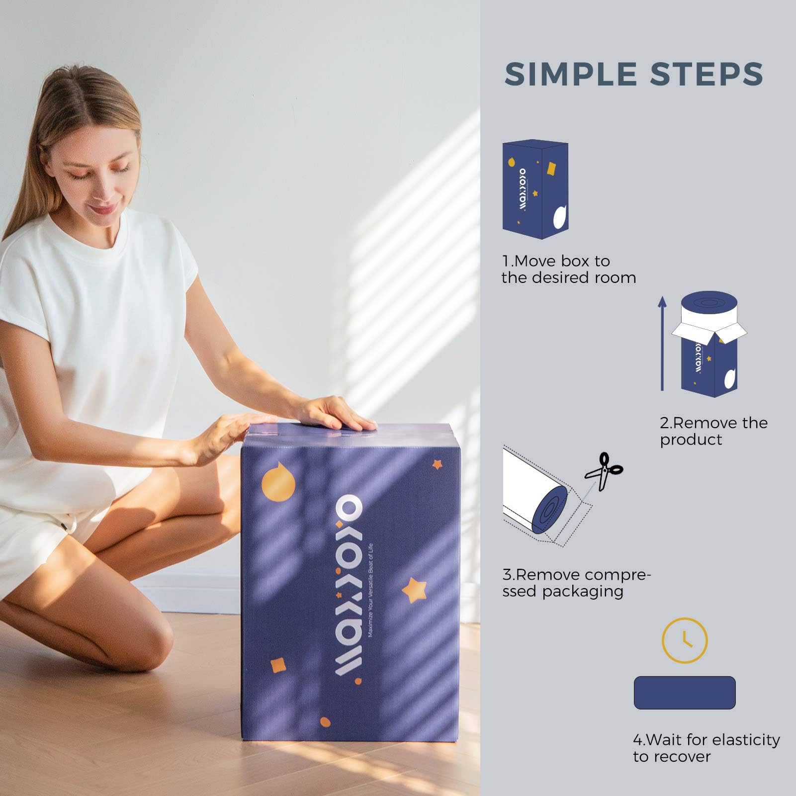 MAXYOYO Grey Triangle Futon Mattress - Japanese Floor Mattress & Quilted Bed Topper | Extra Thick Foldable Sleeping Pad for Camping, Guest Beds & Home Lounging | Breathable King Size Floor Lounger for Indoor/Outdoor Use