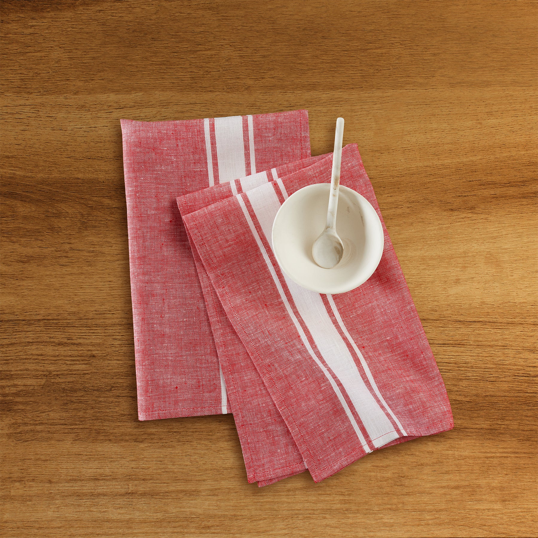Farmhouse Stripe Kitchen Towels Set of 2 - Absorbent Cotton Dish Towels for Drying Dishes, Cleaning & Decor - Rustic Farmhouse Decor for Kitchen & Dining Room