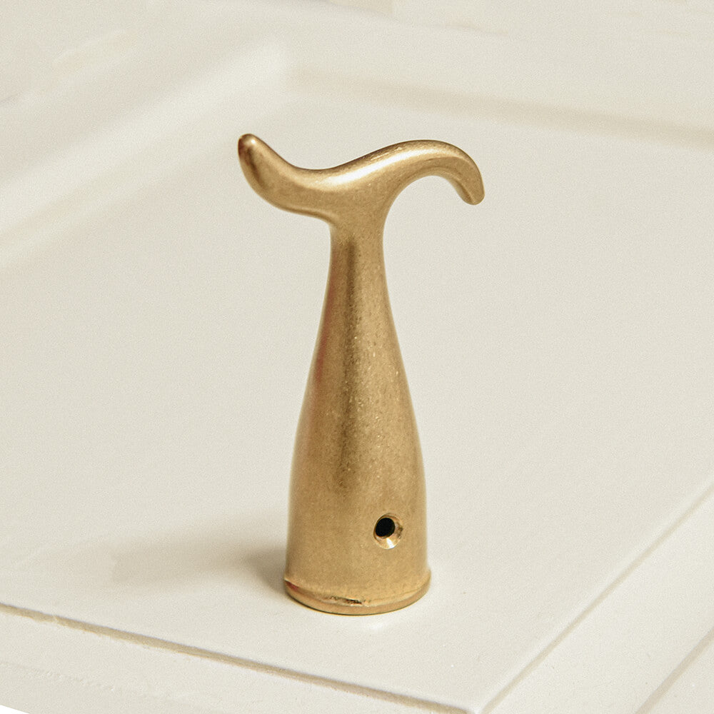 Vintage Aged Brass Wall Hook - Heavy Duty Coat Hanger for Hats, Robes & Home Decor | Perfect for Entryway, Bedroom & Bathroom Organization