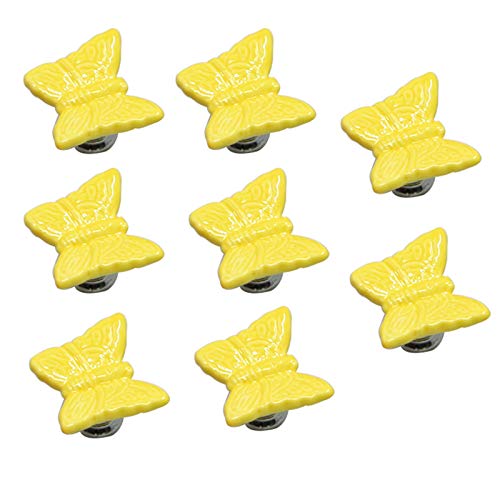 Yellow butterfly, 8 pcs