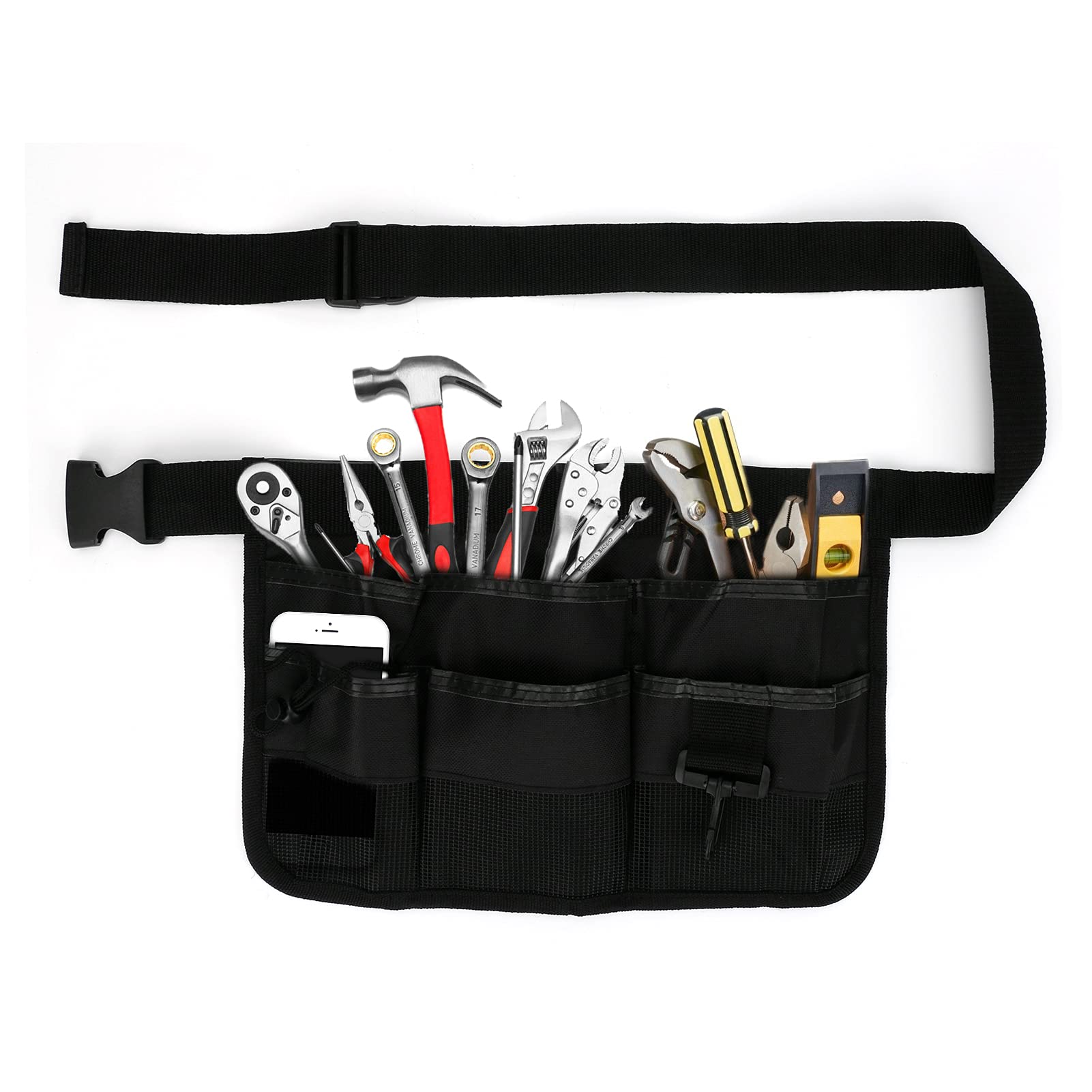 **Adjustable Gardening Tool Waist Bag Belt – 7-Pocket Canvas Utility Pouch for Garden Tools, Home Decor Supplies & DIY Accessories | Perfect for Landscaping, Planting & Outdoor Projects**