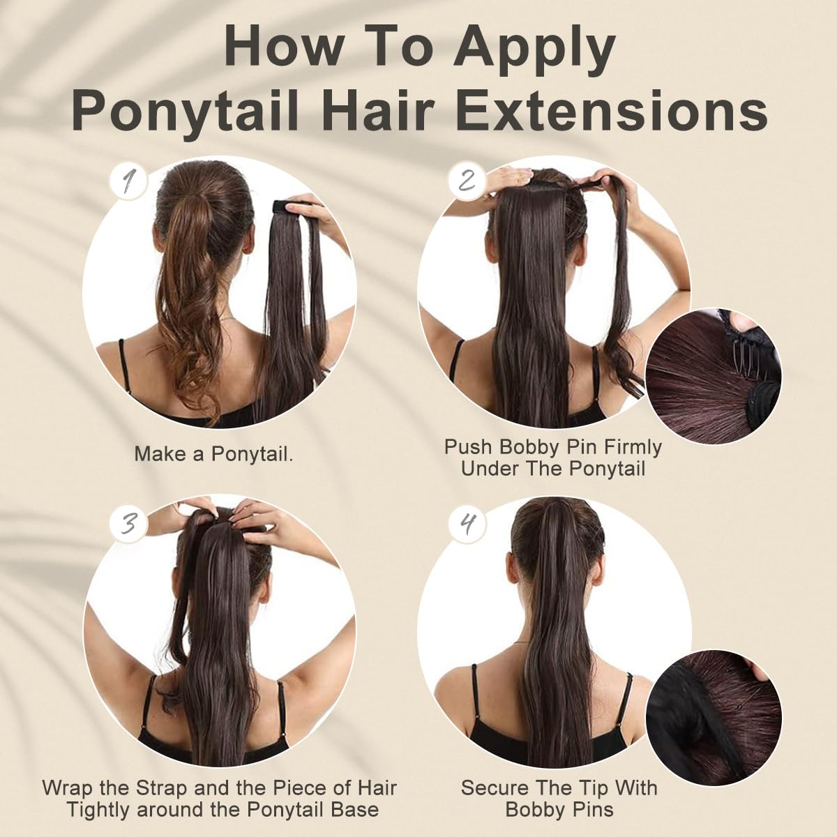RECOOL Clip-in Ponytail Hair Extensions 16