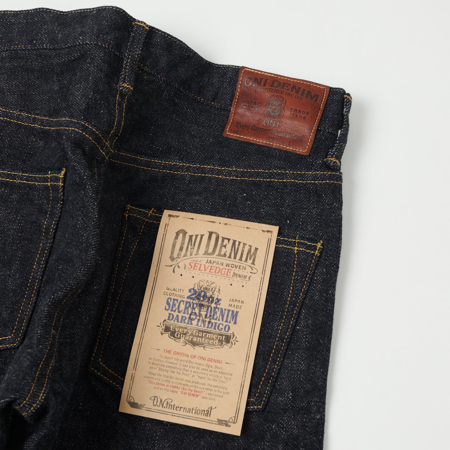 ONI 902 DIZR 20oz Dark Indigo Secret Denim Regular Tapered Jeans for Men - One Wash Selvedge Denim Pants | Perfect for Casual Wear, Street Style & Everyday Outfits