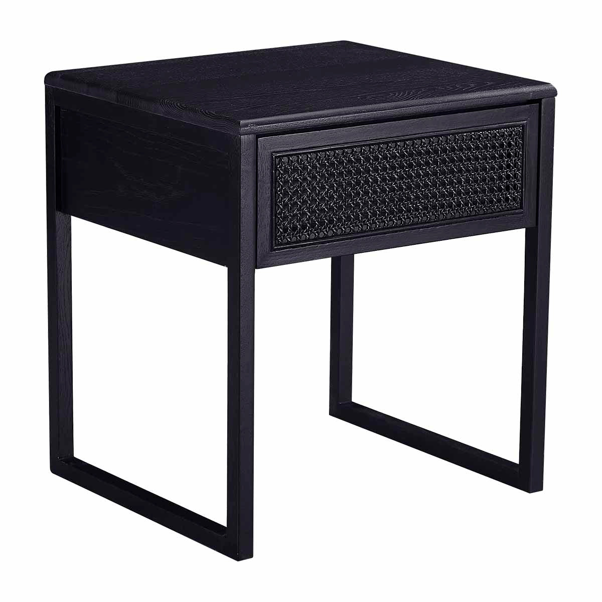 Rattan Bedside Table - Natural Woven Nightstand with Storage Shelf for Bedroom, Living Room, or Patio - Stylish and Durable Accent Table for Home Decor