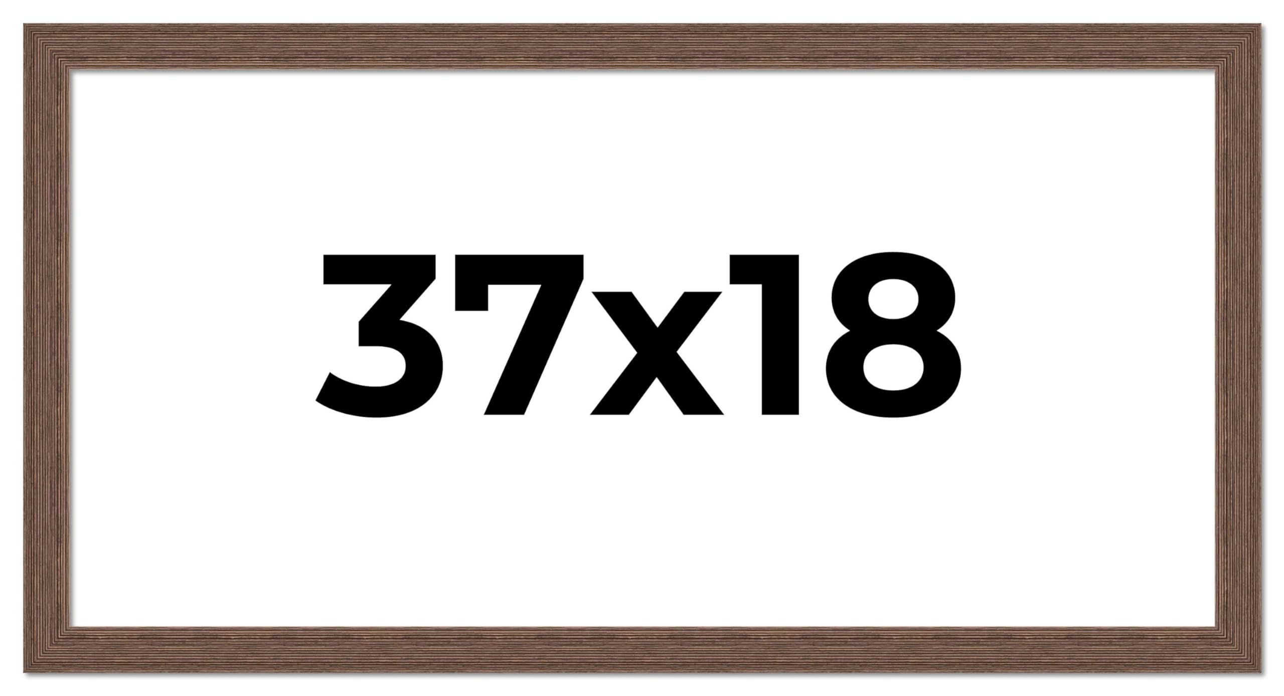 37x18 Brown Distressed Barnwood Picture Frame - Rustic Farmhouse Photo Frame with UV Acrylic Shatter Guard & Acid-Free Backing | Perfect for Wall Decor, Living Room, Bedroom, and Office Display