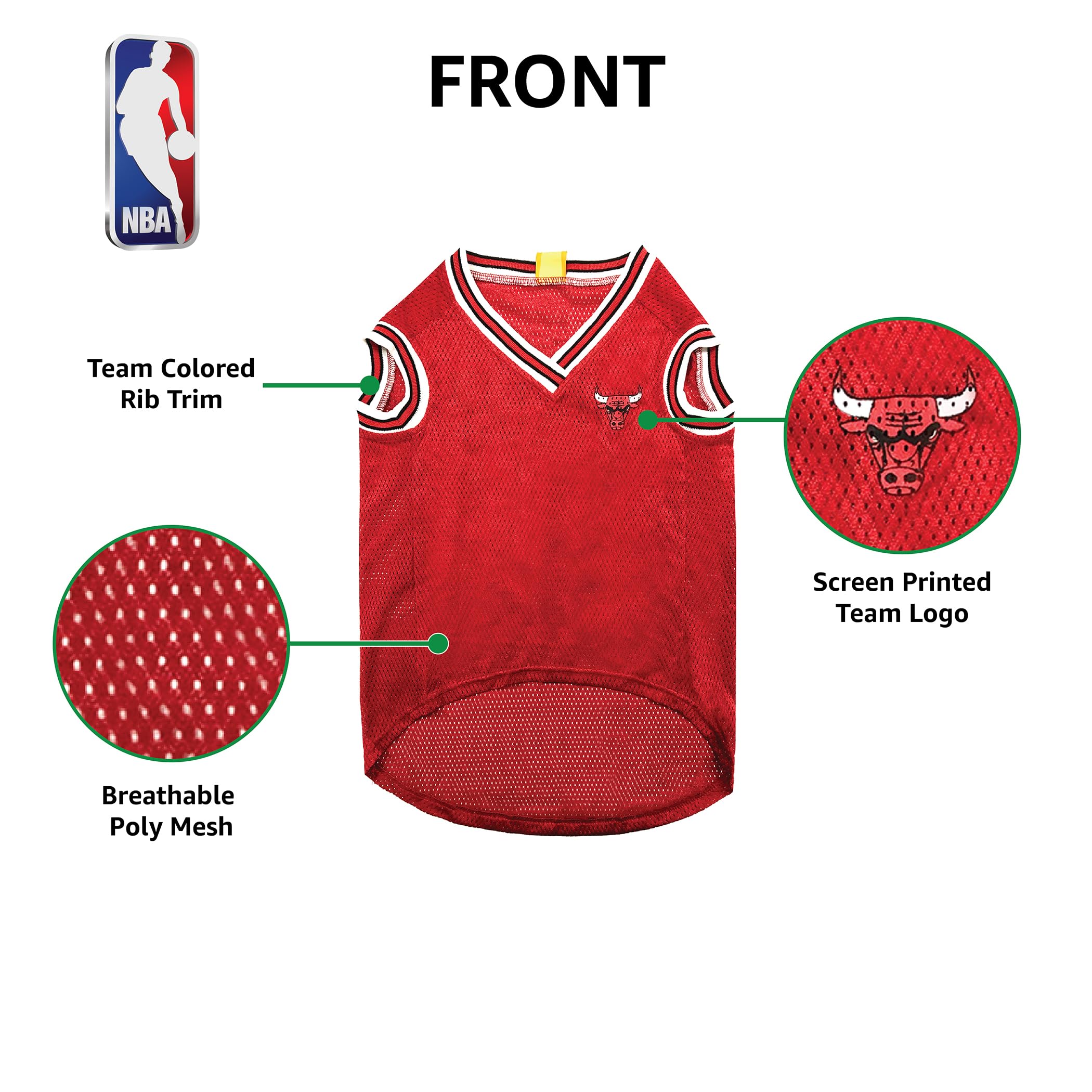 Chicago Bulls Dog Jersey for Pets - X-Small NBA Basketball Tank Top Pet Costume | Perfect for Game Day, Pet Parties & Sports-Themed Photos