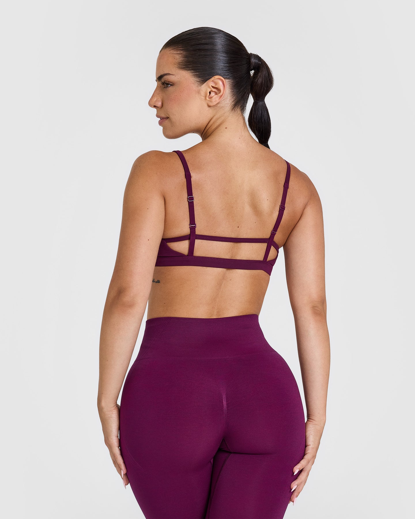 Timeless Strappy Bralette - Comfortable Wireless Lace Bralette for Women | Ripe Fig | Perfect for Yoga, Lounge Wear & Everyday Comfort