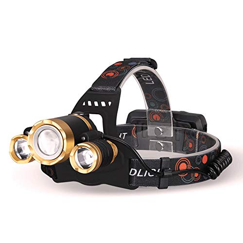 High Power LED Headlamp - Waterproof Rechargeable Mining Light for Outdoor Activities, Fishing, Camping & Night Work | Durable Lithium Battery Head Torch for Hiking, Hunting, and Emergency Use