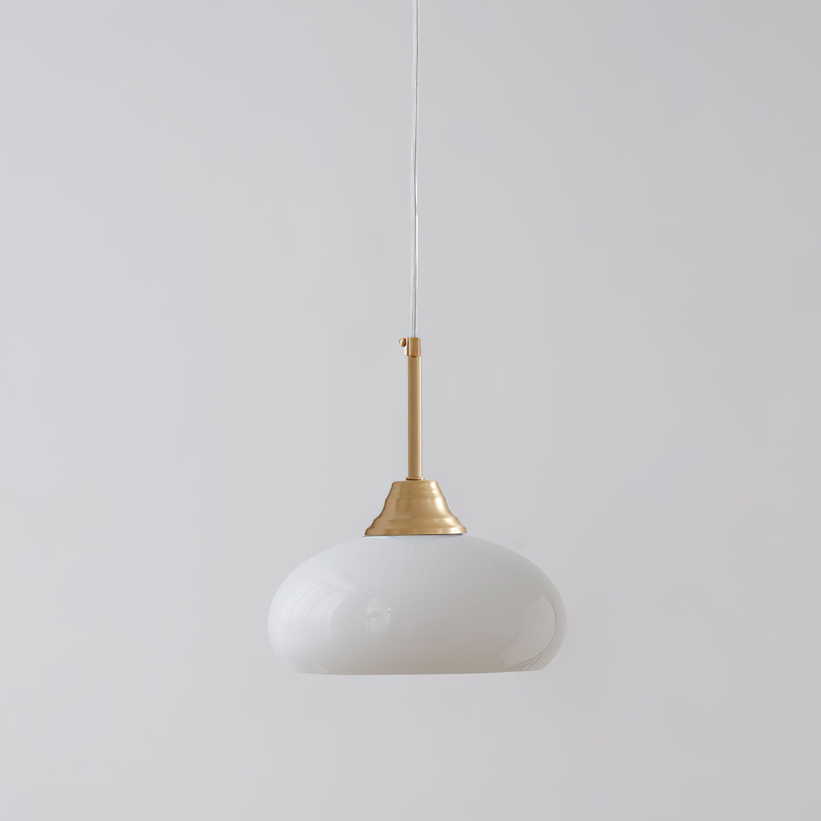 Modern Cream Glass Pendant Light - Elegant Hanging Chandelier for Kitchen Island, Dining Room & Bedroom Lighting - Dimmable LED Ceiling Fixture with Frosted Shade