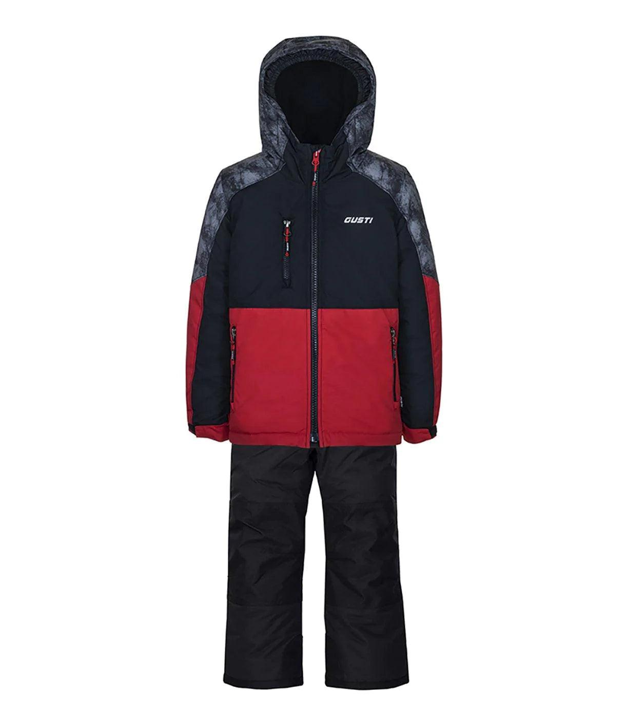 Gusti Lambert Winter Snowsuit for Kids - Warm & Waterproof Red Snow Suit for Boys & Girls - Perfect for Skiing, Snowboarding & Outdoor Winter Play