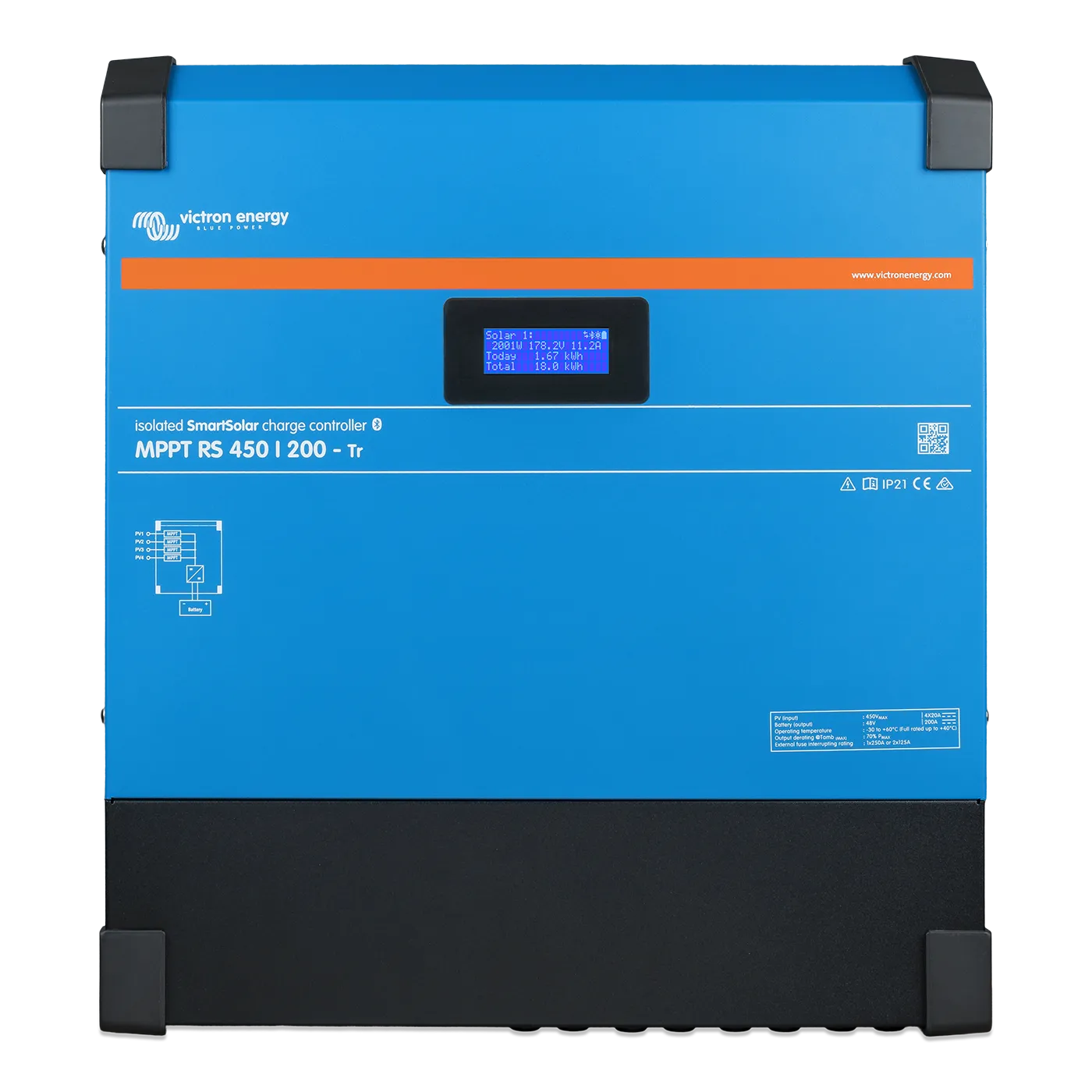 Victron SmartSolar MPPT RS 100V 30A Solar Charge Controller - High Efficiency Solar Panel Regulator for RV, Boat, Off-Grid Power Systems