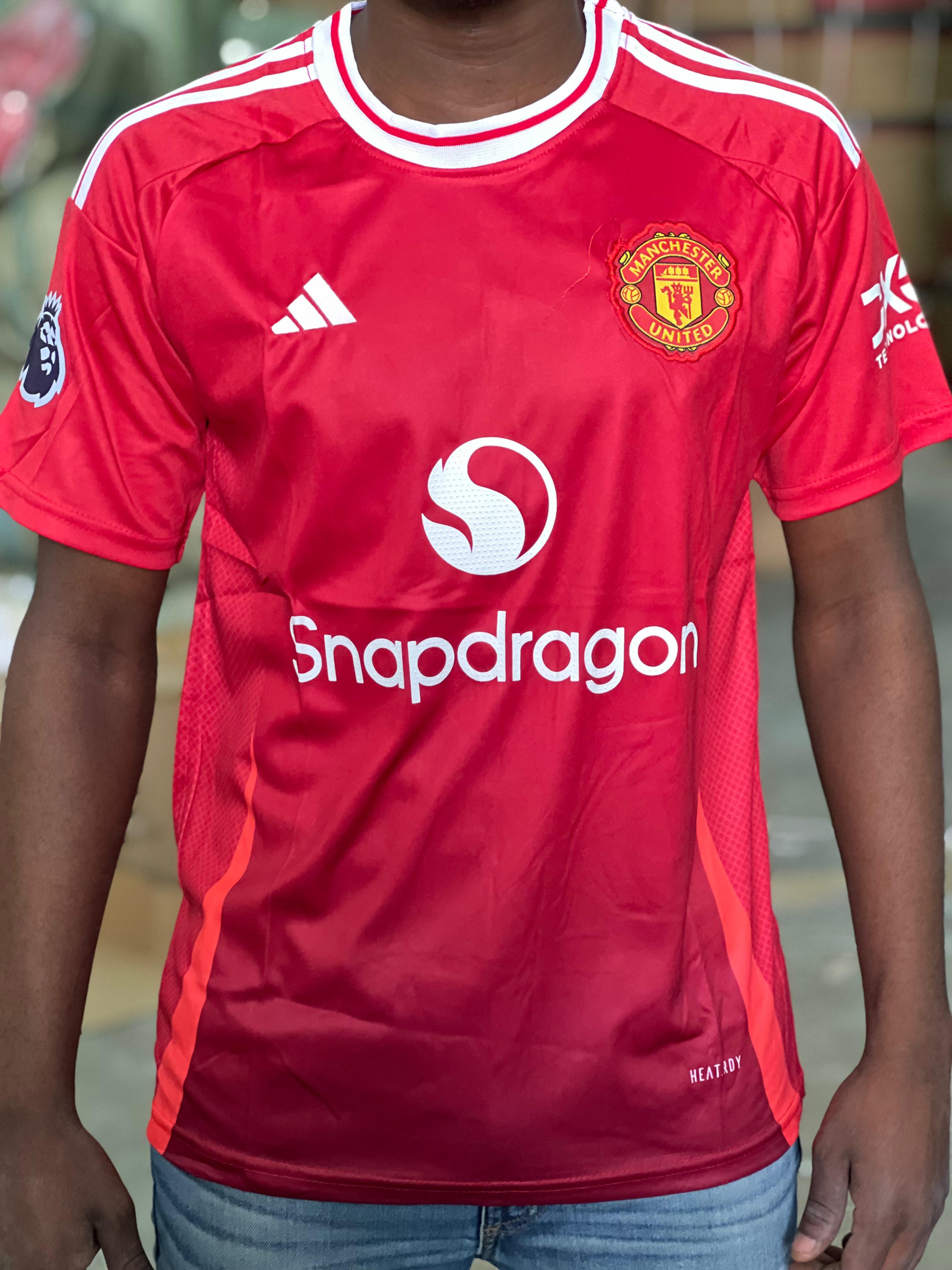 Official Manchester United Home Jersey 2023-24 Fan Version - Authentic Replica Soccer Shirt for Men & Women - Perfect for Match Days, Gifts & Fan Collections