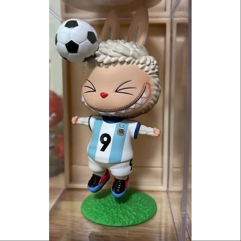 Labubu The Monsters Argentina Soccer Team Series - Sergio Agüero Headed Goals Collectible Figure for Fans & Decor | Perfect for Sports Memorabilia Displays & Gifts