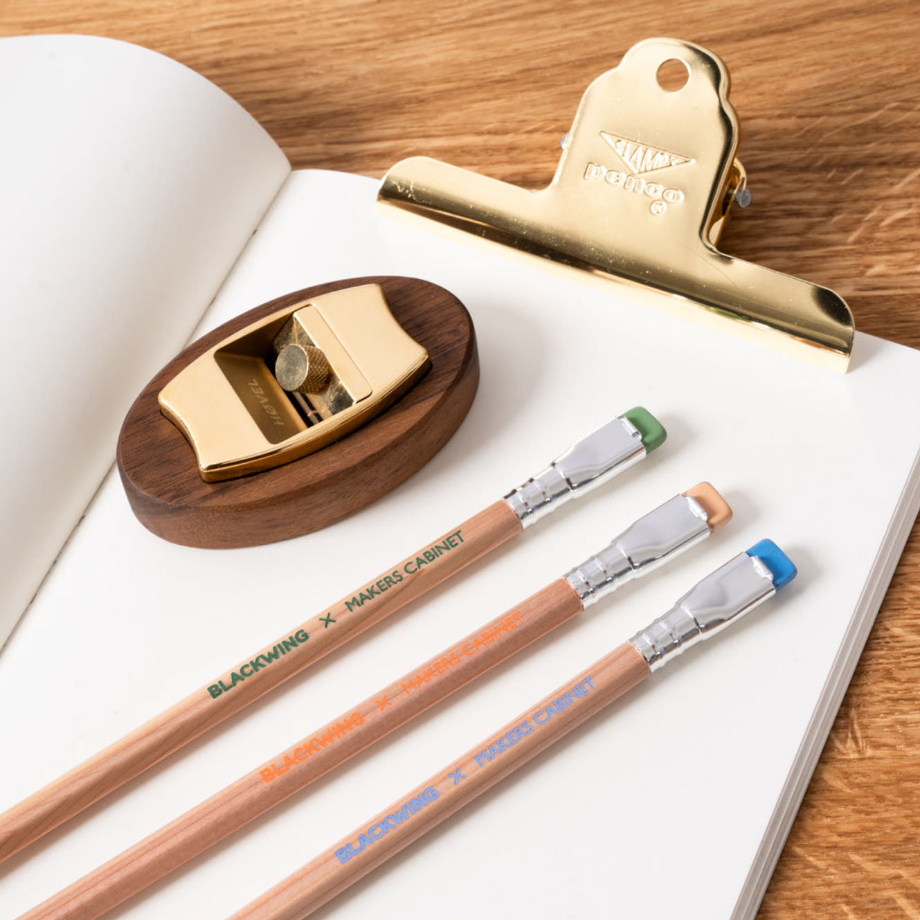 Blackwing x Makers Cabinet Premium Wooden Pencils - Set of 3 for Artists, Writers & Sketching - Perfect for Drawing, Note Taking & Creative Projects