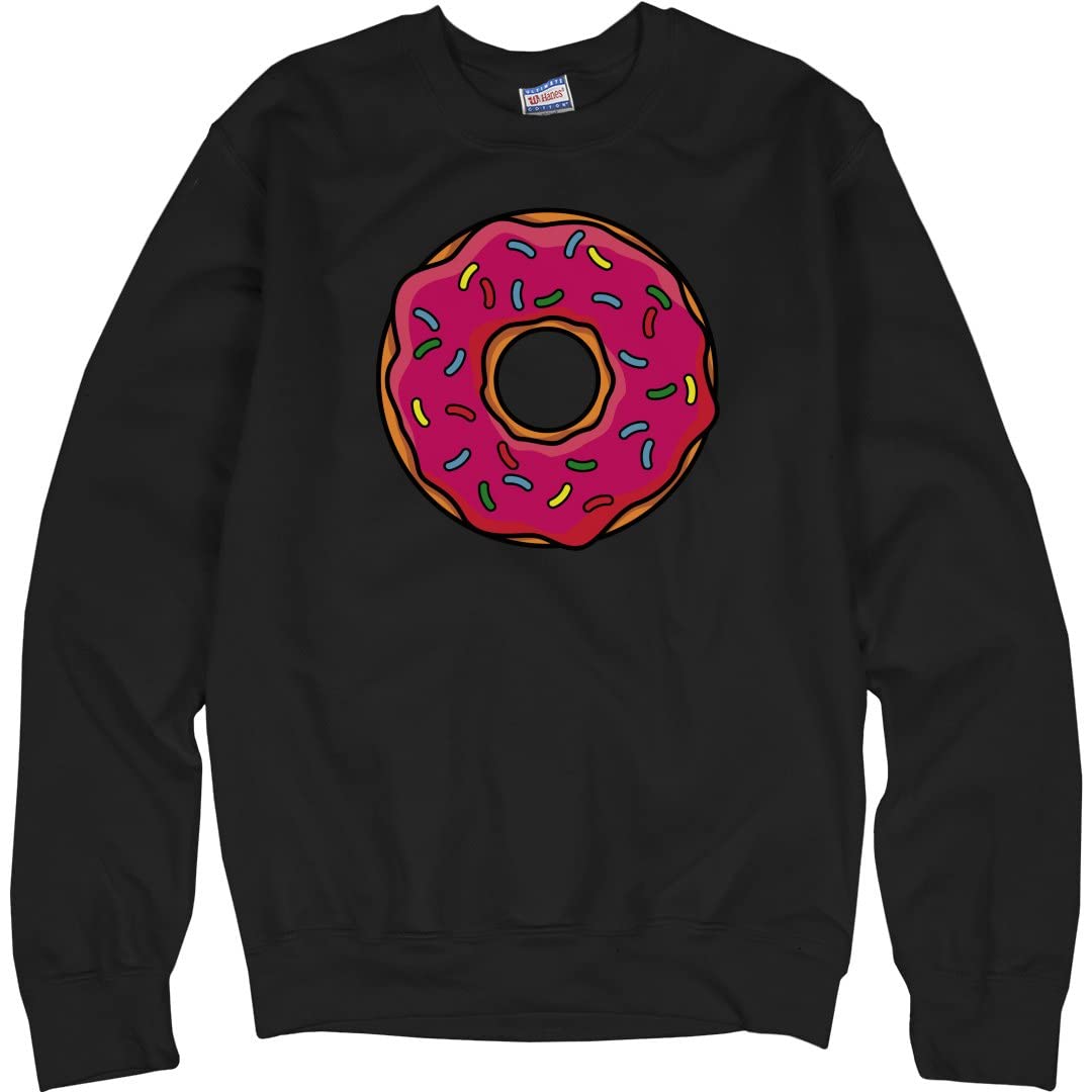 Customized Unisex Donut Sweatshirt - Soft Cotton Crewneck Pullover for Women & Men | Perfect for Casual Wear, Gifts & Donut Lovers