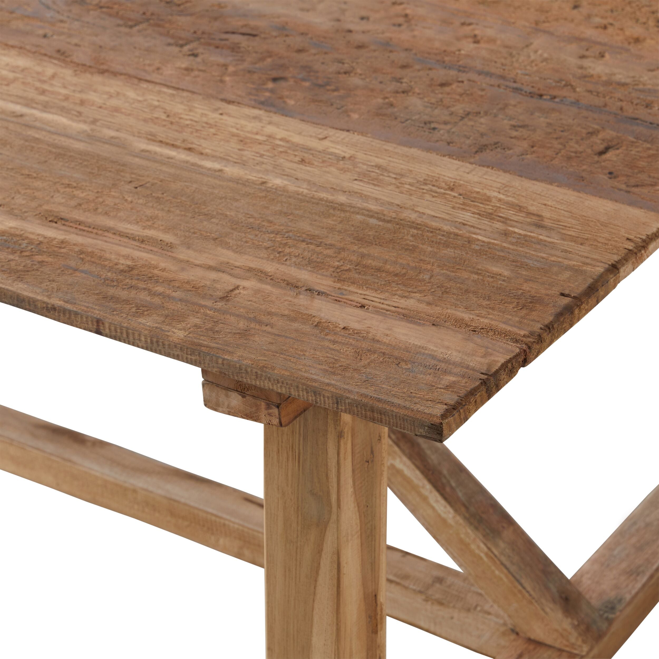 Reclaimed Wood Barndo Dining Table 240x100cm - Rustic Farmhouse Style for Kitchen, Dining Room & Outdoor Entertaining