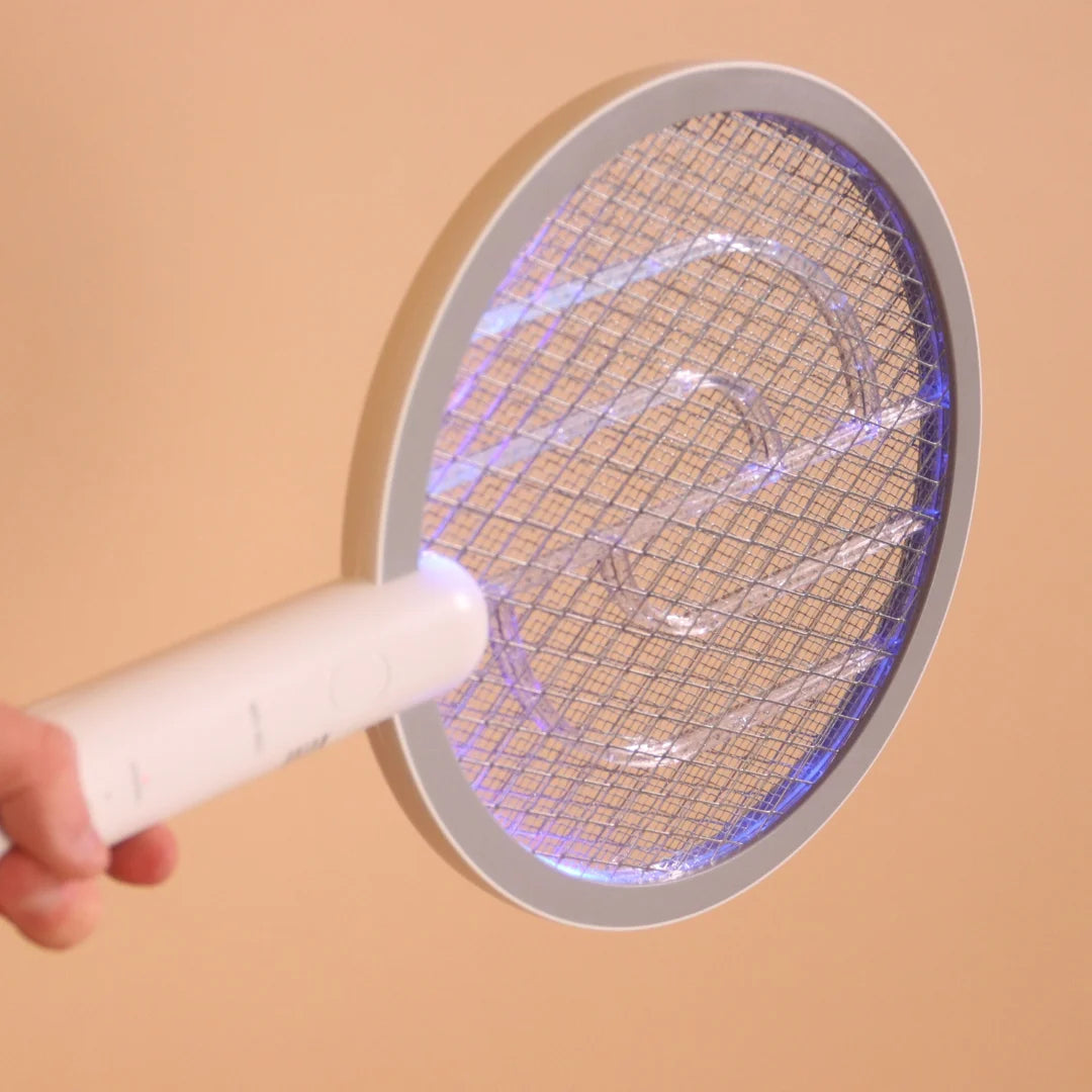 Senelux Electric Fly Swatter & Bug Zapper - USB Rechargeable 2-in-1 Mosquito Killer Racket for Indoor/Outdoor Pest Control - Perfect for Home, Camping, and Patio Use