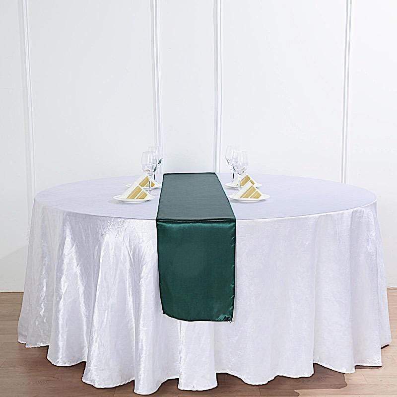 12x108 Inch Satin Table Runner for Wedding Decor - Elegant Banquet, Party & Special Event Table Covering - Perfect for Bridal Showers, Receptions & Formal Dinners
