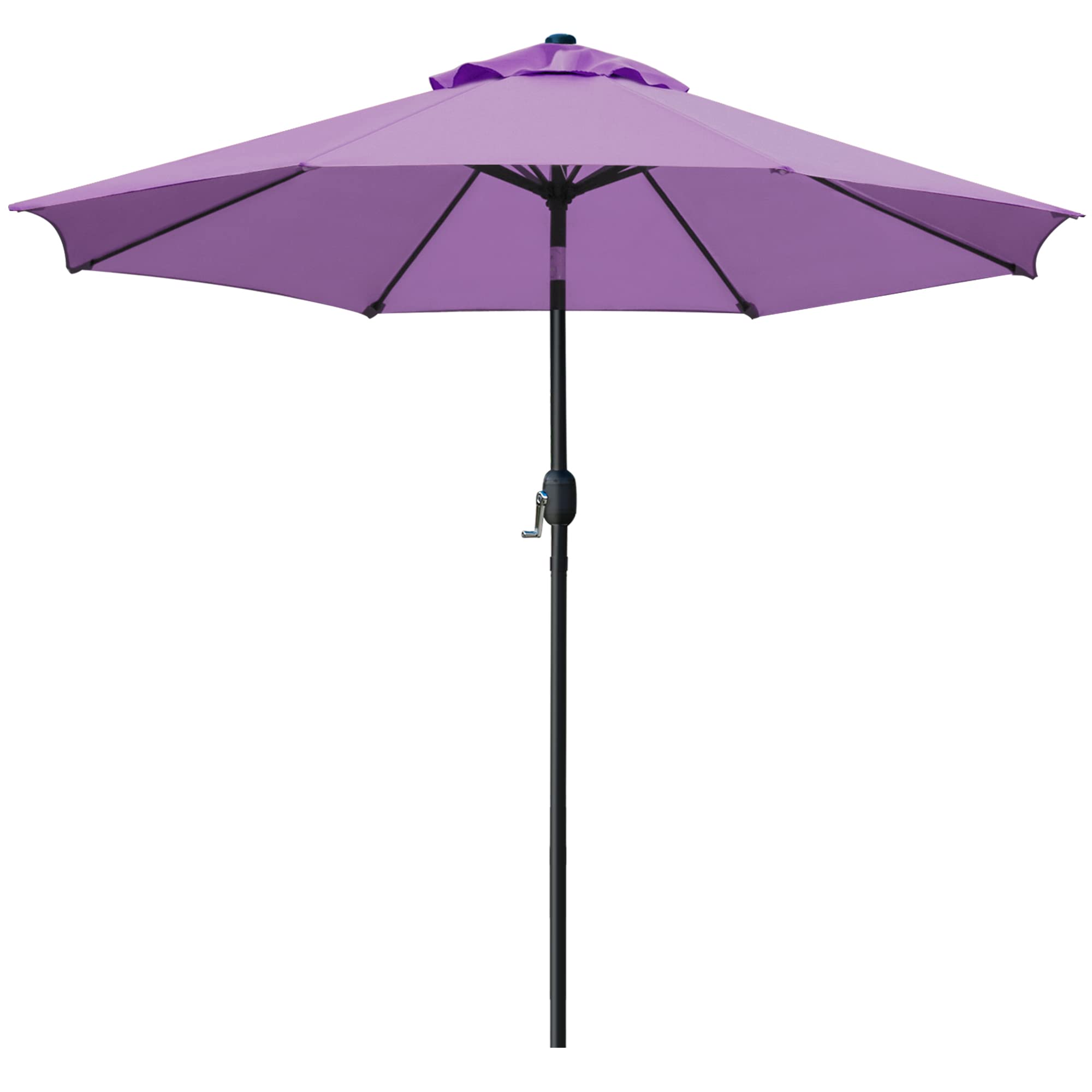 Sunnyglade 9 Foot Purple Outdoor Patio Umbrella with 8 Heavy-Duty Steel Ribs - Perfect for Backyard, Poolside, and Garden Dining Tables