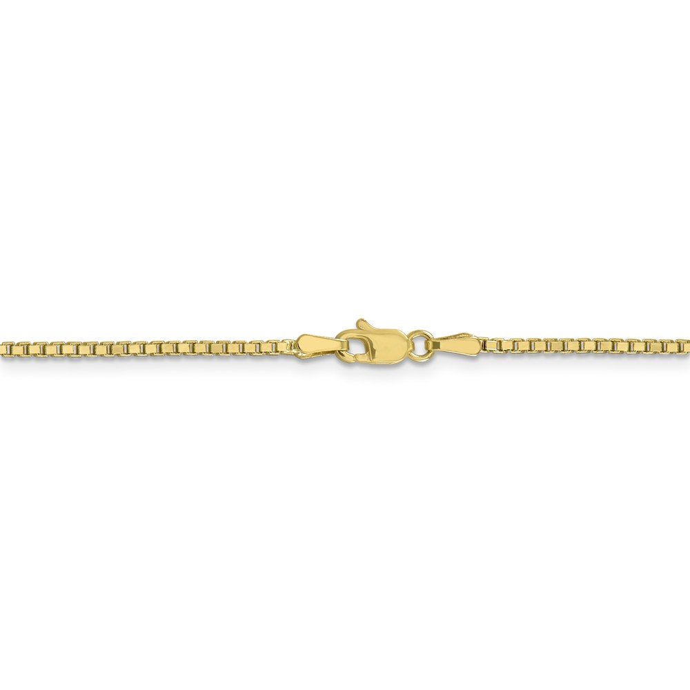 10K Solid Yellow Gold 1.5mm Box Chain Necklace with Lobster Clasp - Dainty Minimalist Jewelry for Women, Perfect for Everyday Wear, Gifts & Special Occasions