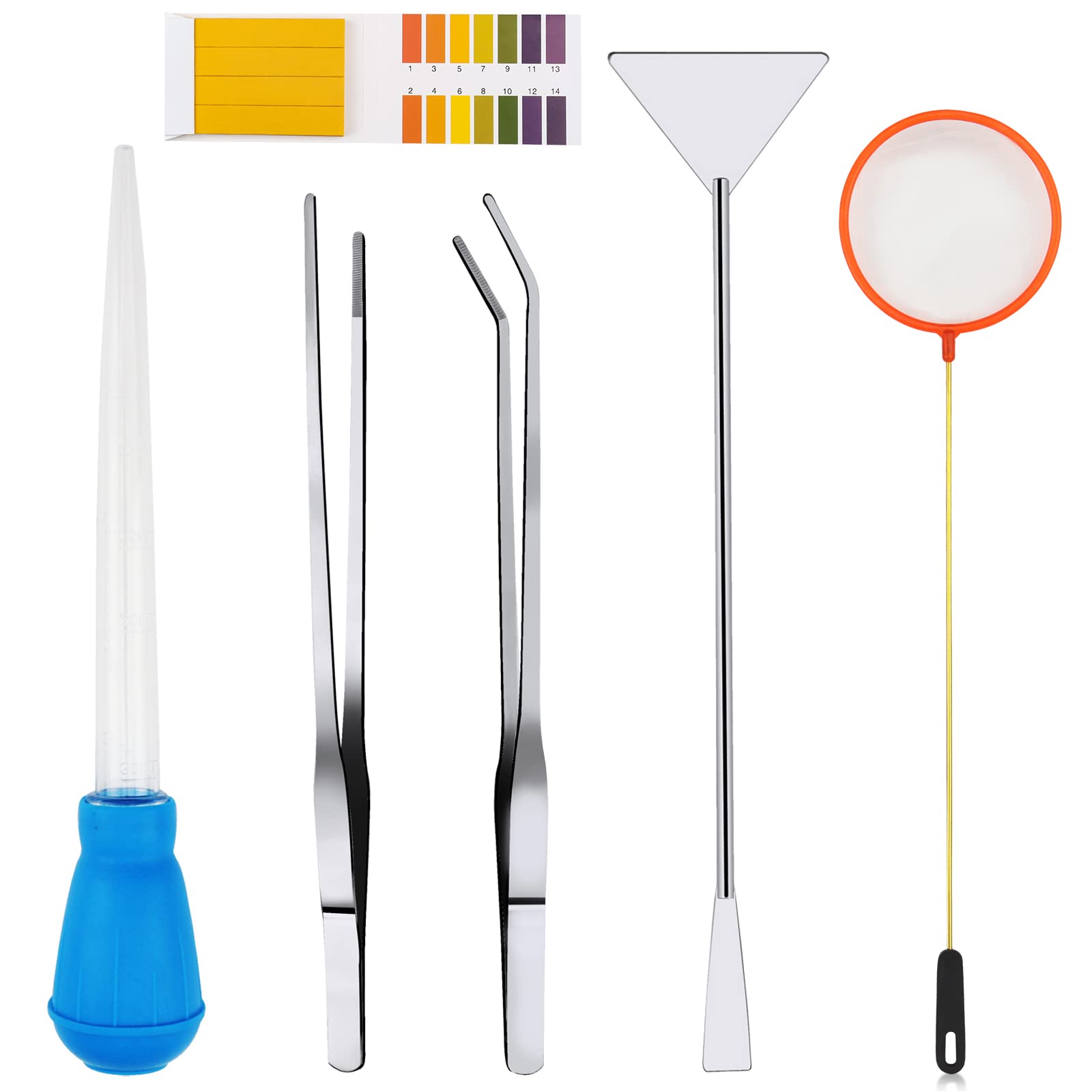 6-Piece Aquarium Cleaning Kit - Fish Tank Scraper & Feeder Tools for Glass Tanks - Perfect for Freshwater & Saltwater Aquariums