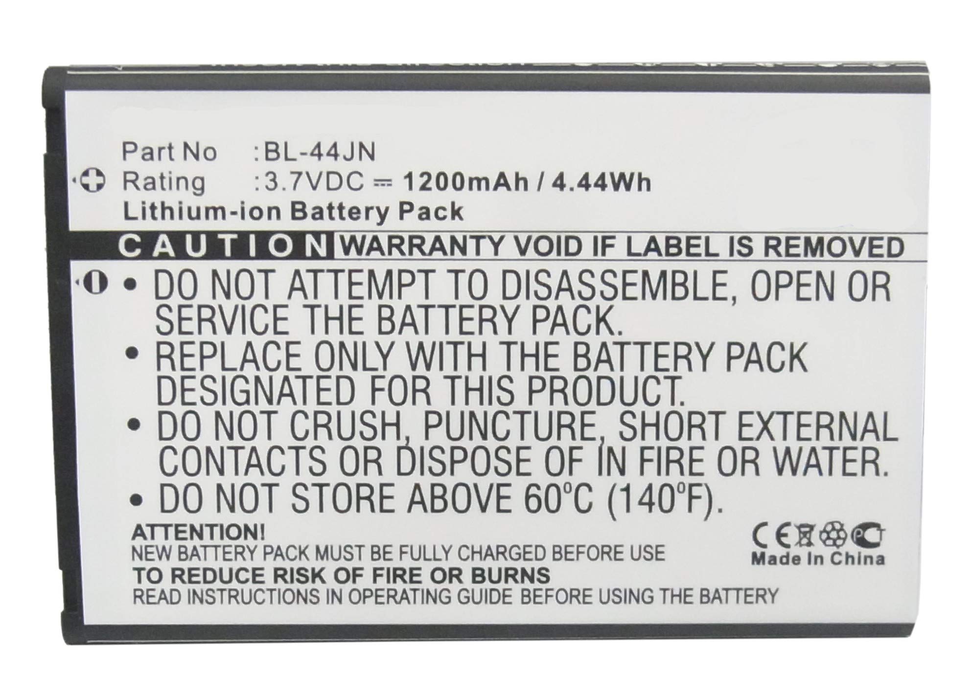 Synergy LG Gelato Q Battery - 1200mAh Li-ion for Extended Use