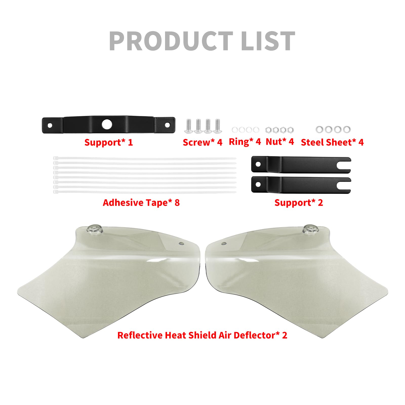 Harley Softail FLS FXS Motorcycle Air Deflector (2000-2017) - Smoke Reflective Saddle Shields & Heat Deflector for Wind Protection | Perfect for Long Rides & Hot Weather Commuting