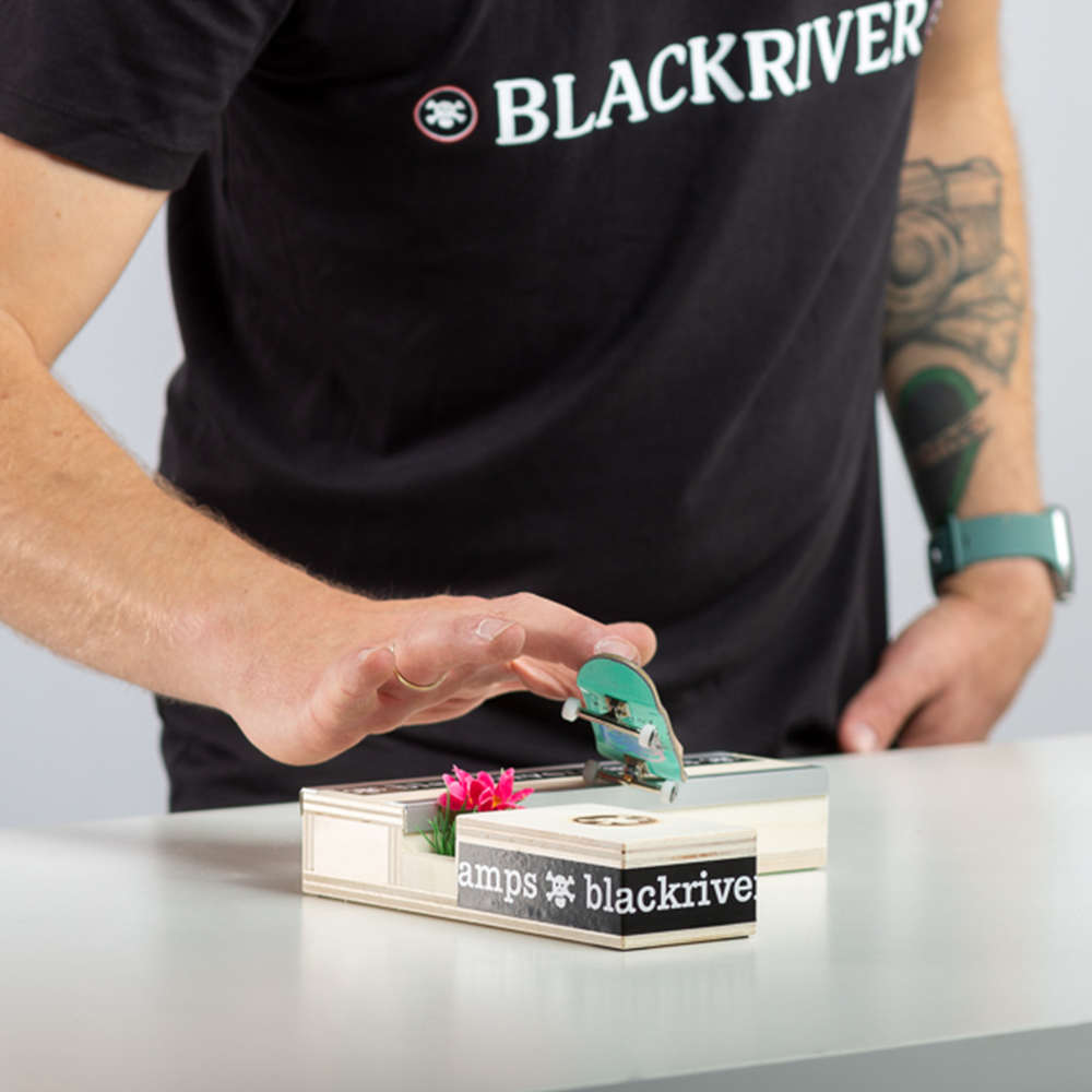 Blackriver Fingerboard Ramps Box 7 - Professional Finger Skateboard Obstacle for Tricks & Stunts - Perfect for Skate Park Simulation & Indoor Play