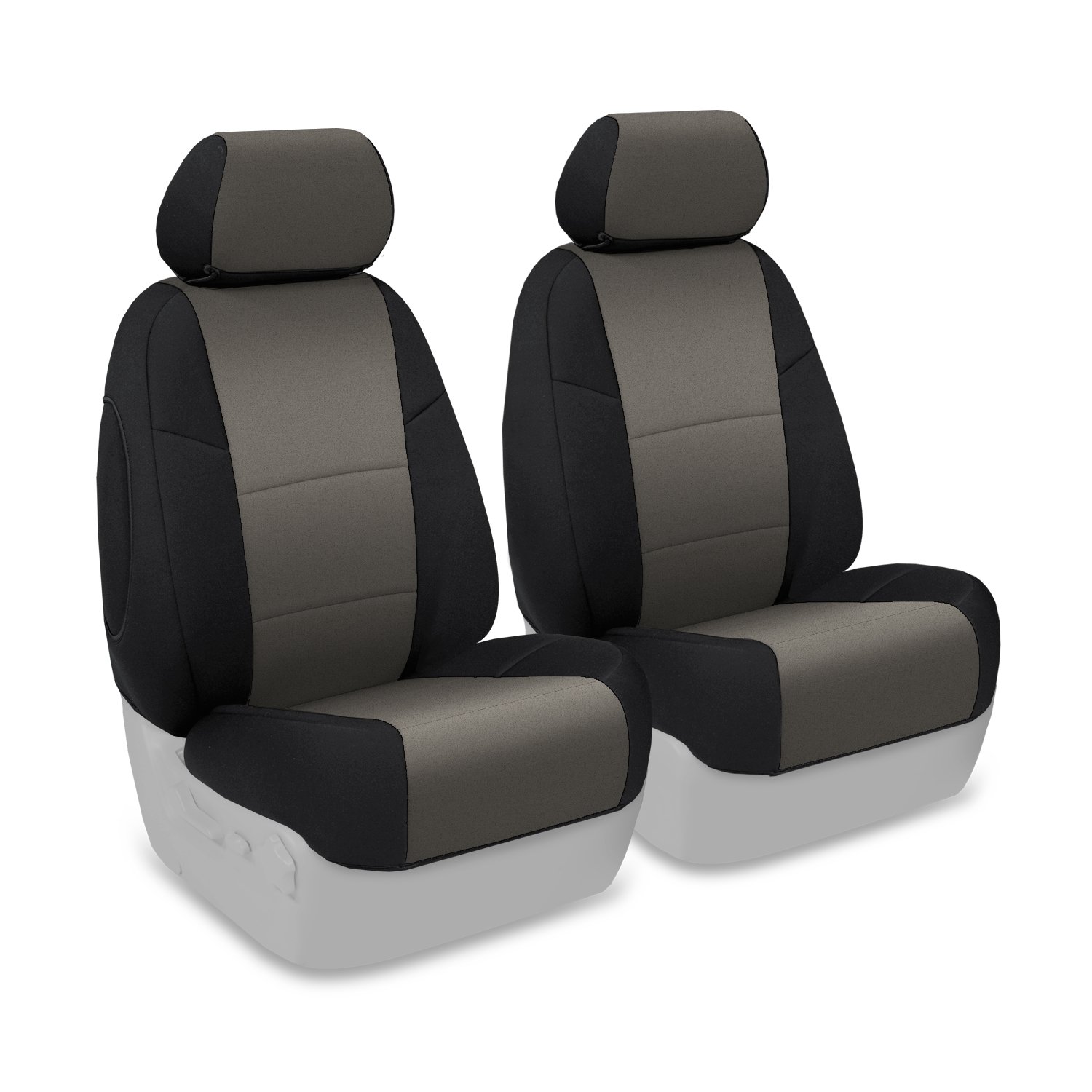 Coverking Neosupreme Custom Fit Seat Cover for GMC Sierra 2500 HD/3500 HD - 50/50 Bucket Design in Charcoal & Black | Durable Protection for Truck Seats | Perfect for Work, Off-Road & Daily Commute