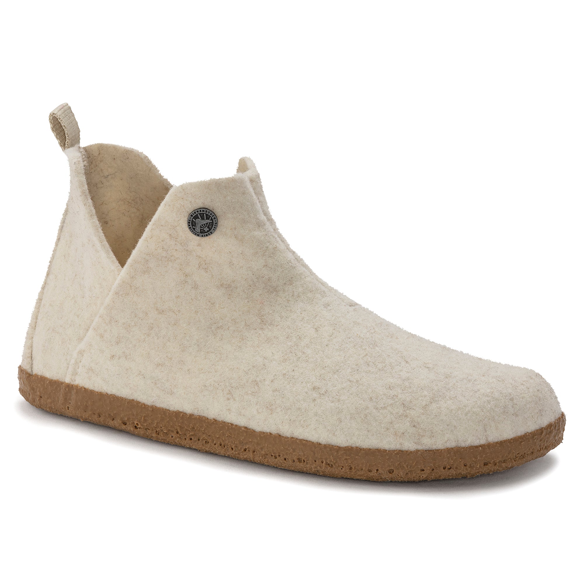 Birkenstock Andermatt Shearling Wool Felt Slippers for Women & Men - Cozy Ecru House Shoes for Winter Indoor Comfort & Warmth