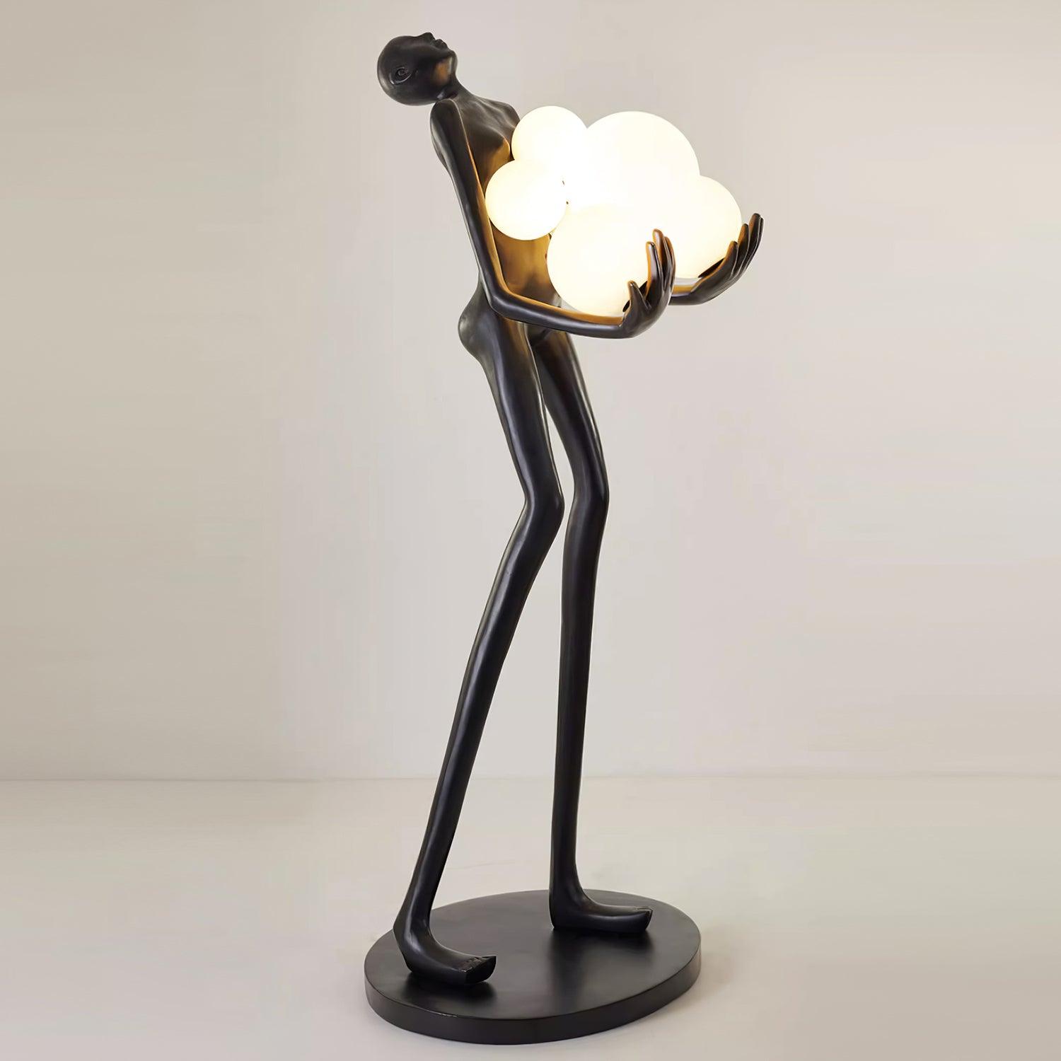 Modern Embrace Sculpture Floor Lamp - Elegant LED Standing Light for Living Room, Bedroom & Office - Dimmable Ambient Lighting for Home Decor