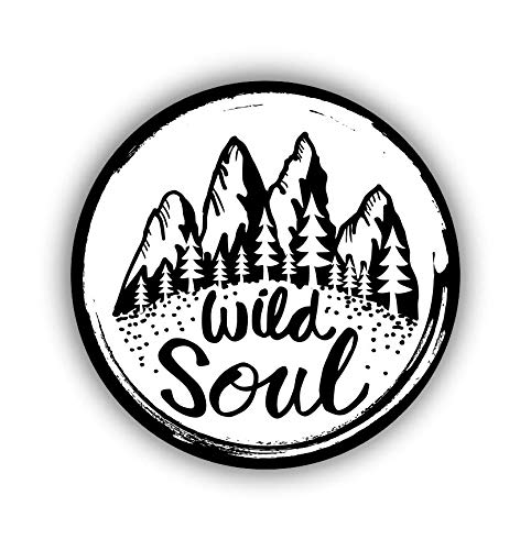Wild Soul Sticker - Waterproof Vinyl Decal for Car, Motorcycle, Bicycle, Luggage, Skateboard & Laptop - Perfect for Personalizing Vehicles, Tech Gear & Travel Accessories