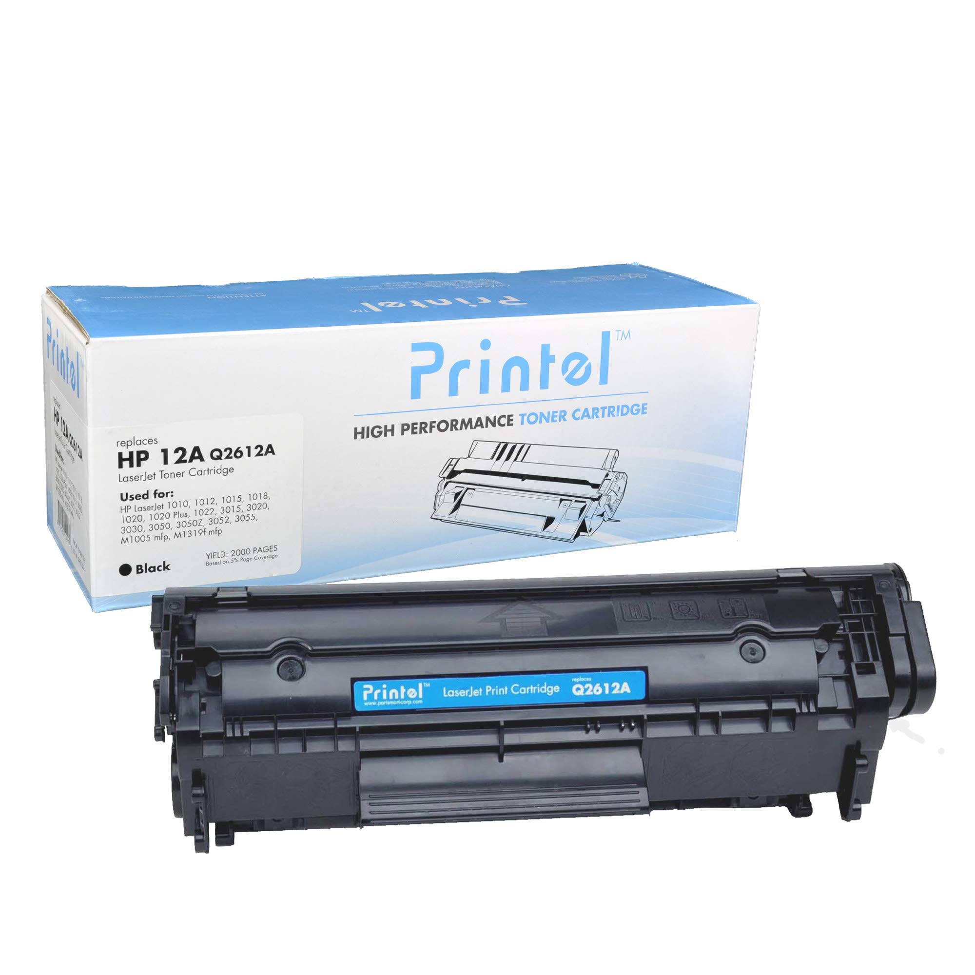 HP 12A / Q2612A Compatible Toner Cartridge Replacement - Works with HP LaserJet Pro M402, M403, M425 Printers | Home Office & Small Business Printing Solution