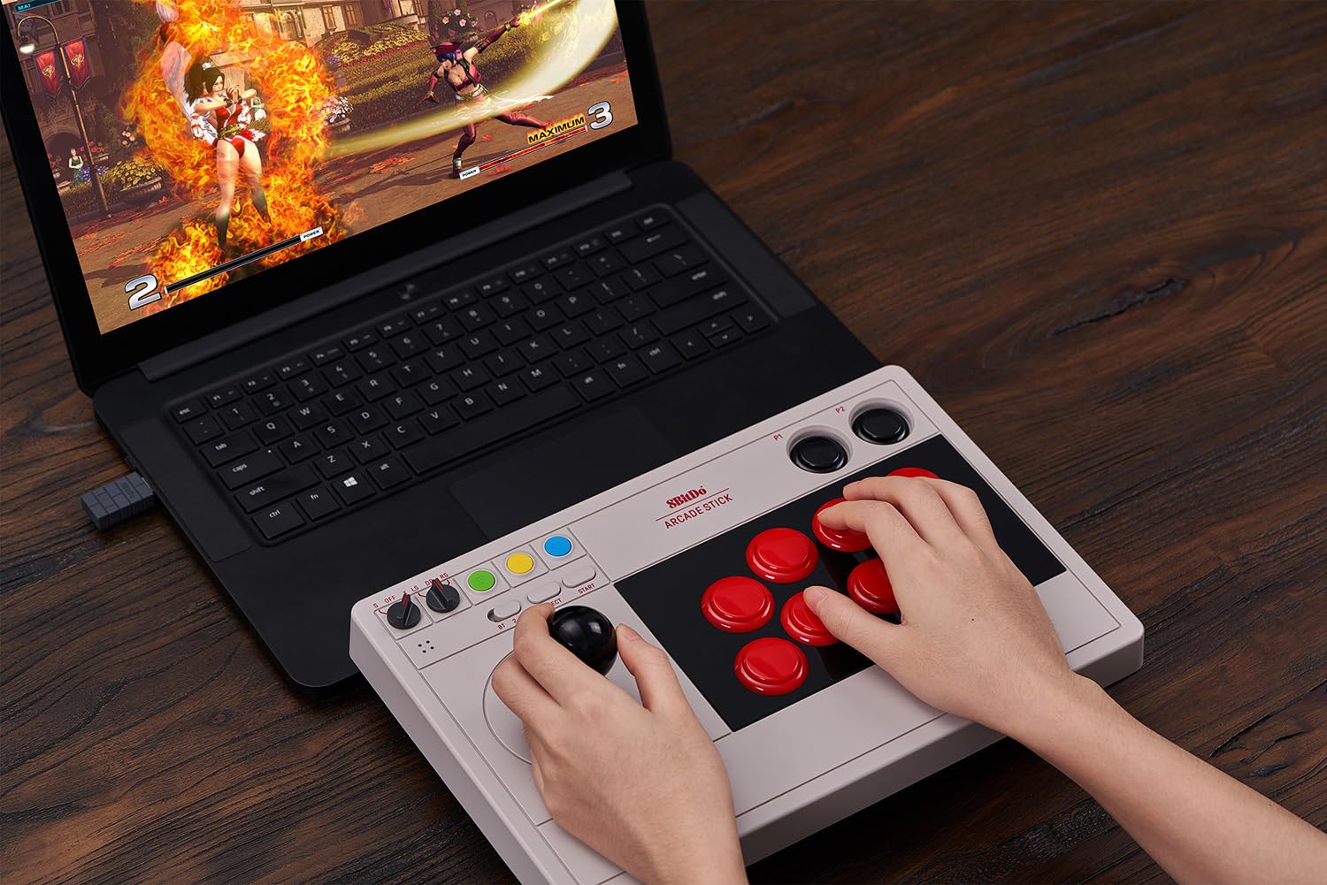 Wireless Arcade Joystick for Nintendo Switch & PC - Bluetooth Game Controller for Retro Gaming & Fighting Games - Perfect for Home Arcade & Competitive Play