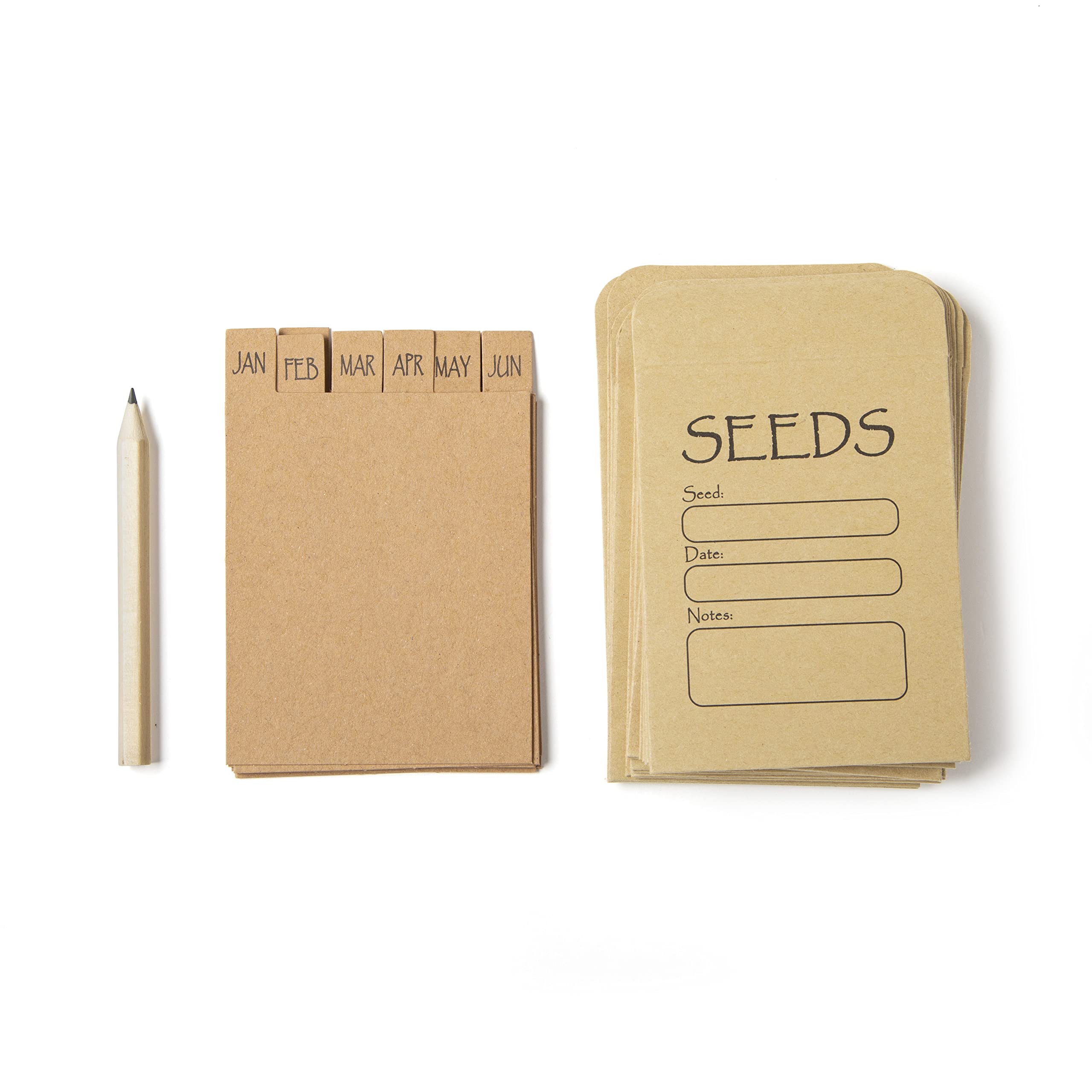 Katai Seed Storage Box – Durable Metal Seed Organizer for Gardeners | Complete Seed Packet Organizer with Lid, Monthly Dividers, 20 Envelopes & Pencil | Compact Seed Saver for Flower, Vegetable & Herb Seeds | Perfect for Home Gardening, Seed Swapping & Plant Preservation