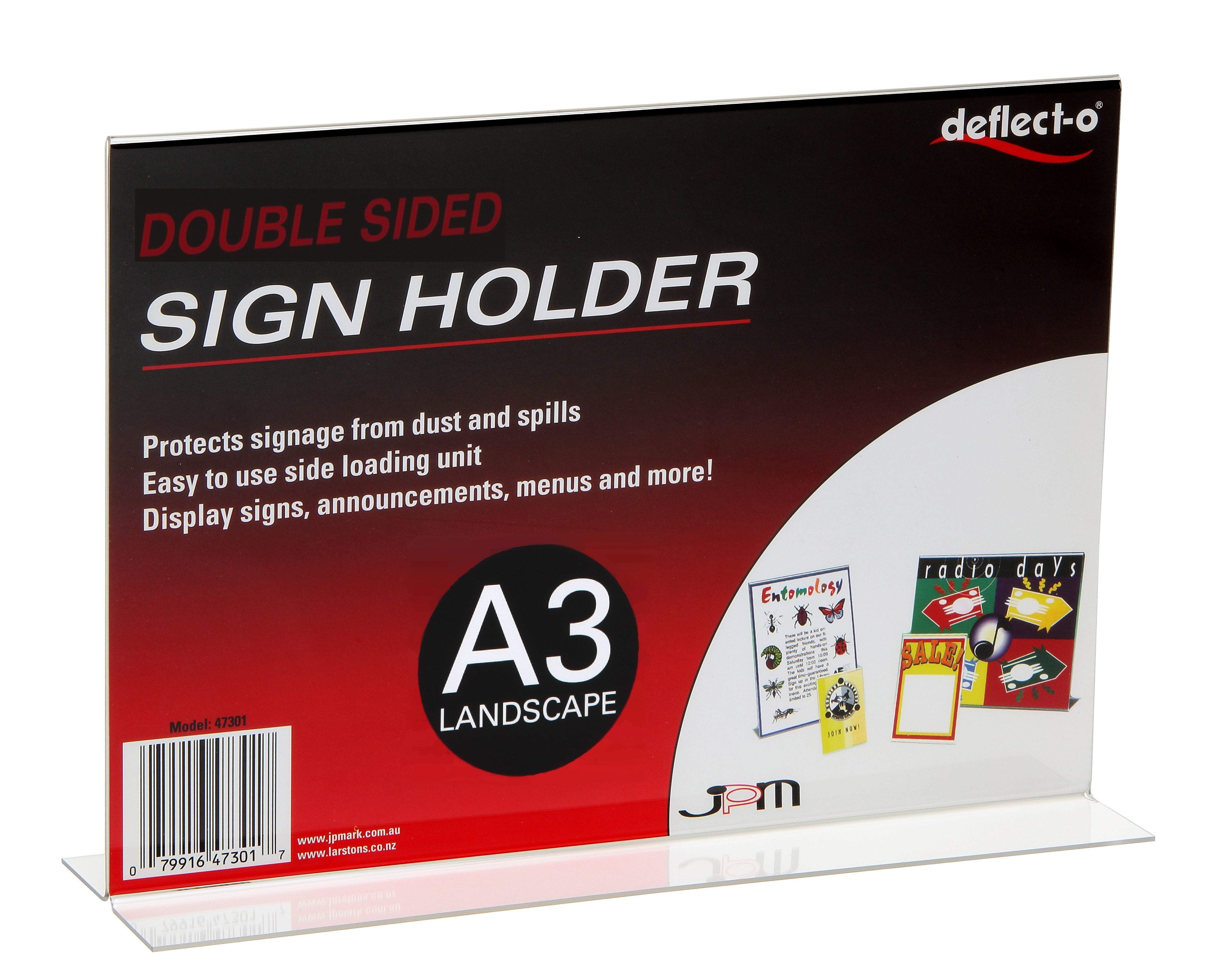 Double-Sided A3 Menu & Sign Holder - Landscape Orientation for Restaurants, Cafes & Retail Displays