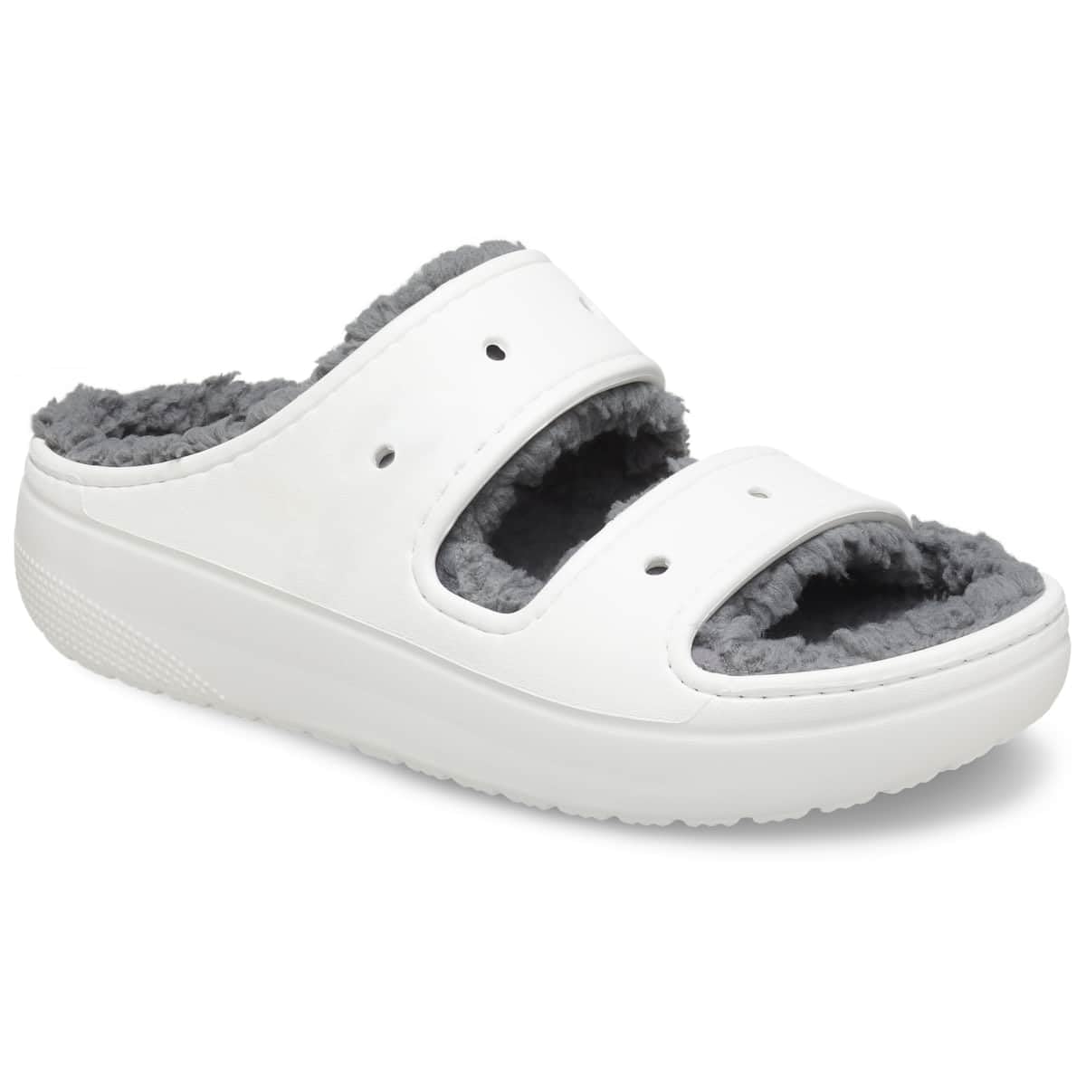 Crocs Unisex-Adult Classic Cozzzy Platform Sandals - Fuzzy Comfort Slides for Men & Women | Indoor/Outdoor House Slippers, Poolside Slides, Cozy Home Footwear