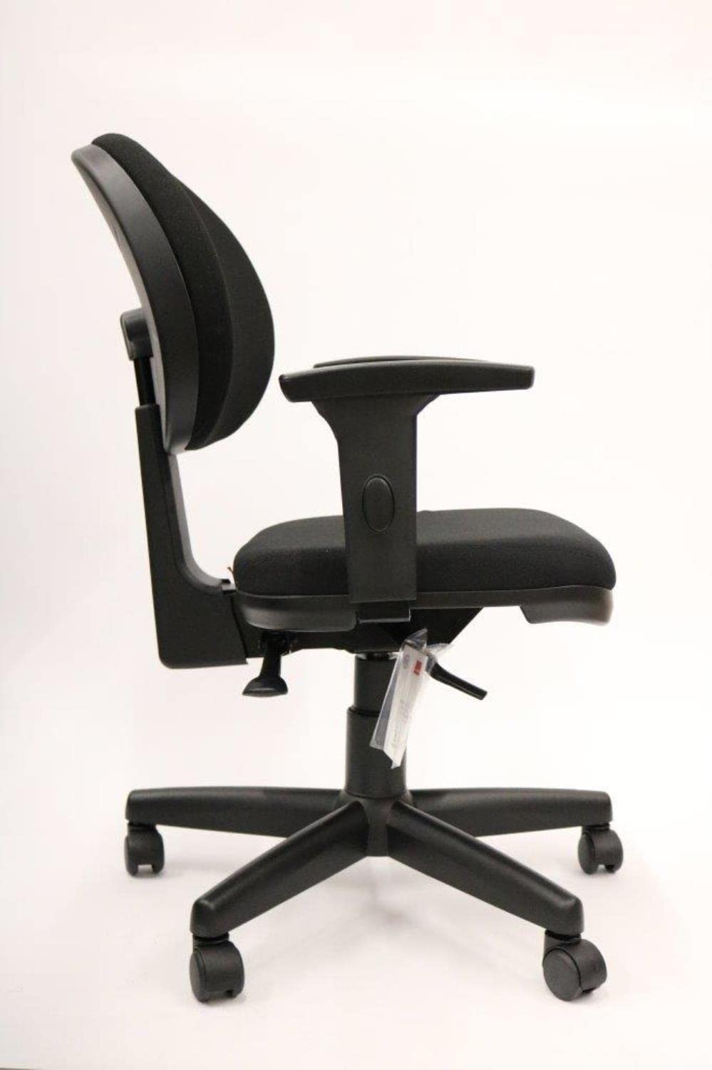 Ergonomic Mid-Back Office Chair with Adjustable Height & Arms - Stilo Fabric Computer Desk Chair for Home & Office Workspace