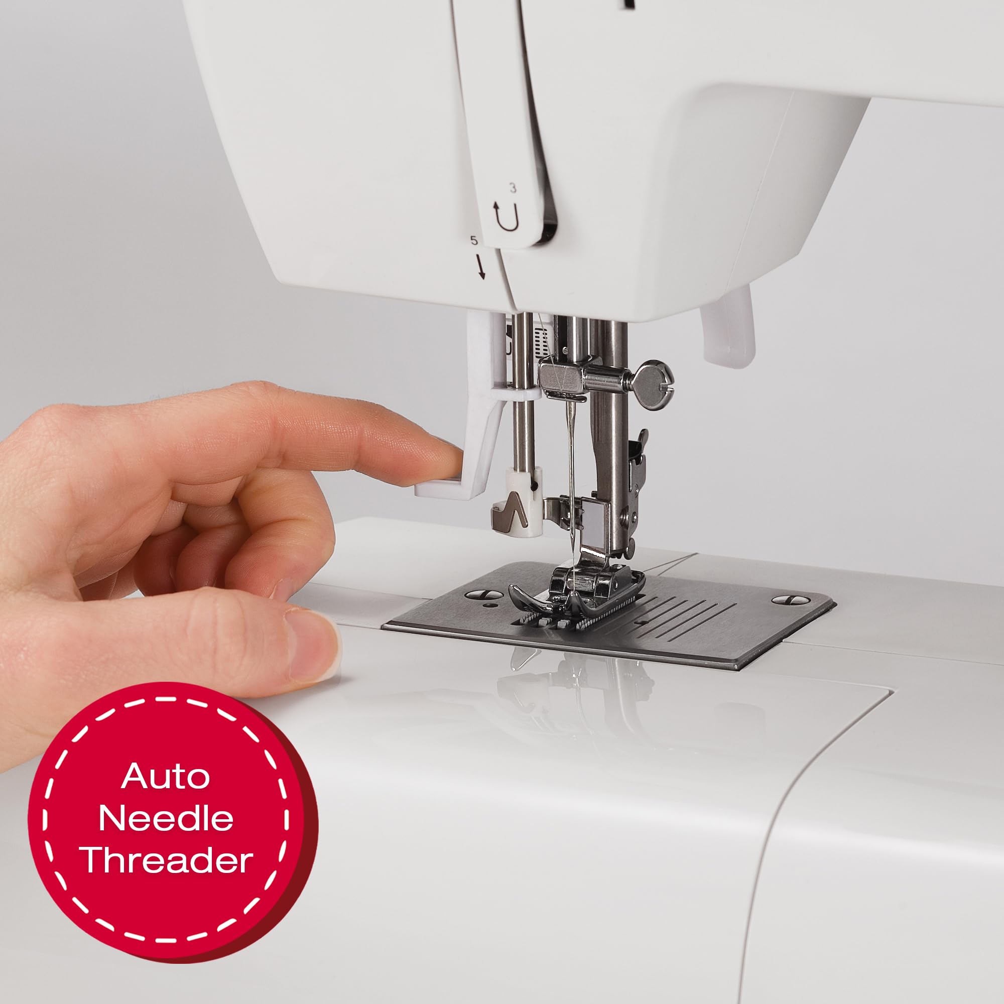 SINGER Tradition 2277 Sewing Machine with Automatic Needle Threader | 97 Built-in Stitches, 1-Step Buttonhole, Adjustable Stitch Length & Width | Heavy Duty Metal Frame for Quilting, Dressmaking & Home DIY Projects (White)