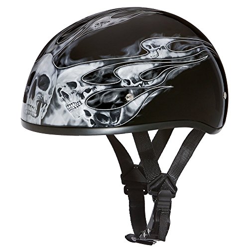 Hi-Gloss Black, Skull Flames Silver