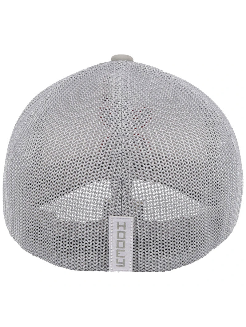 Hooey 2112WHGY Coach 5 Panel Flexfit Trucker Hat - White & Gray Adjustable Baseball Cap for Men & Women - Perfect for Outdoor Activities, Sports & Casual Wear