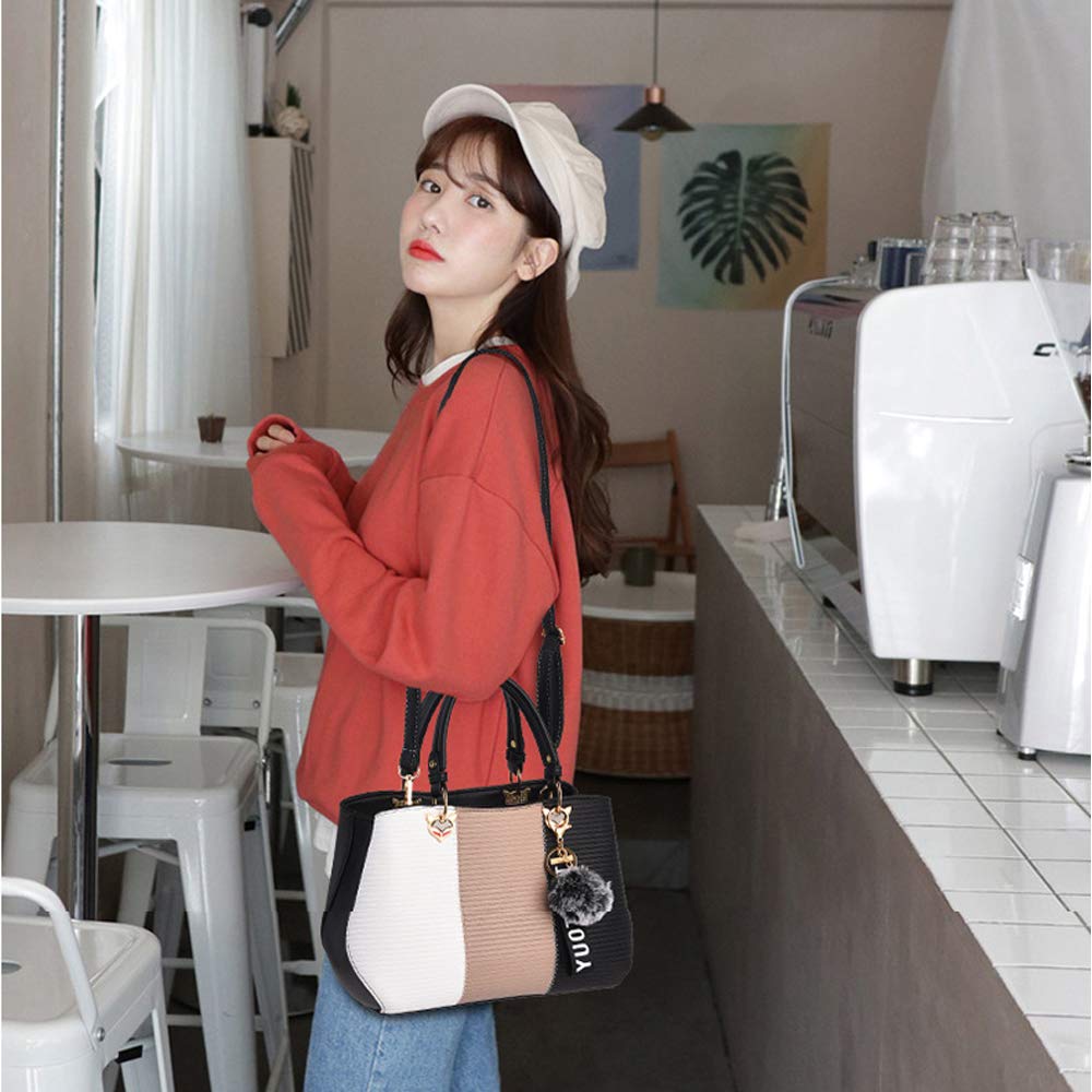 Stylish Women's PU Leather Handbags - Fashionable Satchel & Shoulder Tote Purses for Work, Travel & Everyday Use