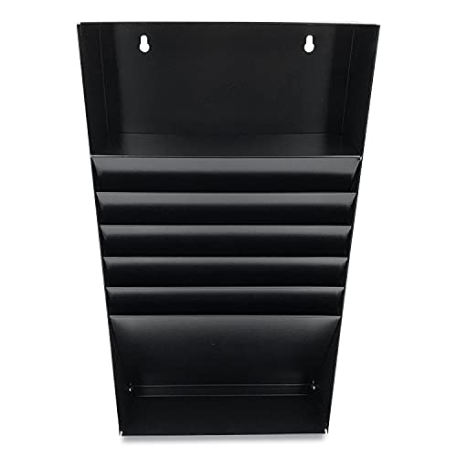 5-Slot Huron Steel Desk & Drawer Stationery Organizer - Black | Perfect for Office, Home & School Organization