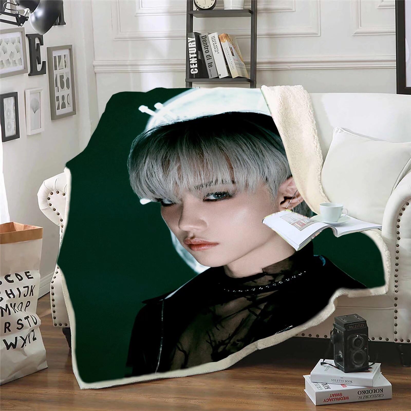 YJYP Kpop Blanket - Stray Kids Oddinary Felix Hyunjin Throw Blanket | Soft Fleece Couch Blanket & Wall Tapestry for Home Decor | Perfect for Kpop Fans Bedroom, Dorm Room, and Gift Giving